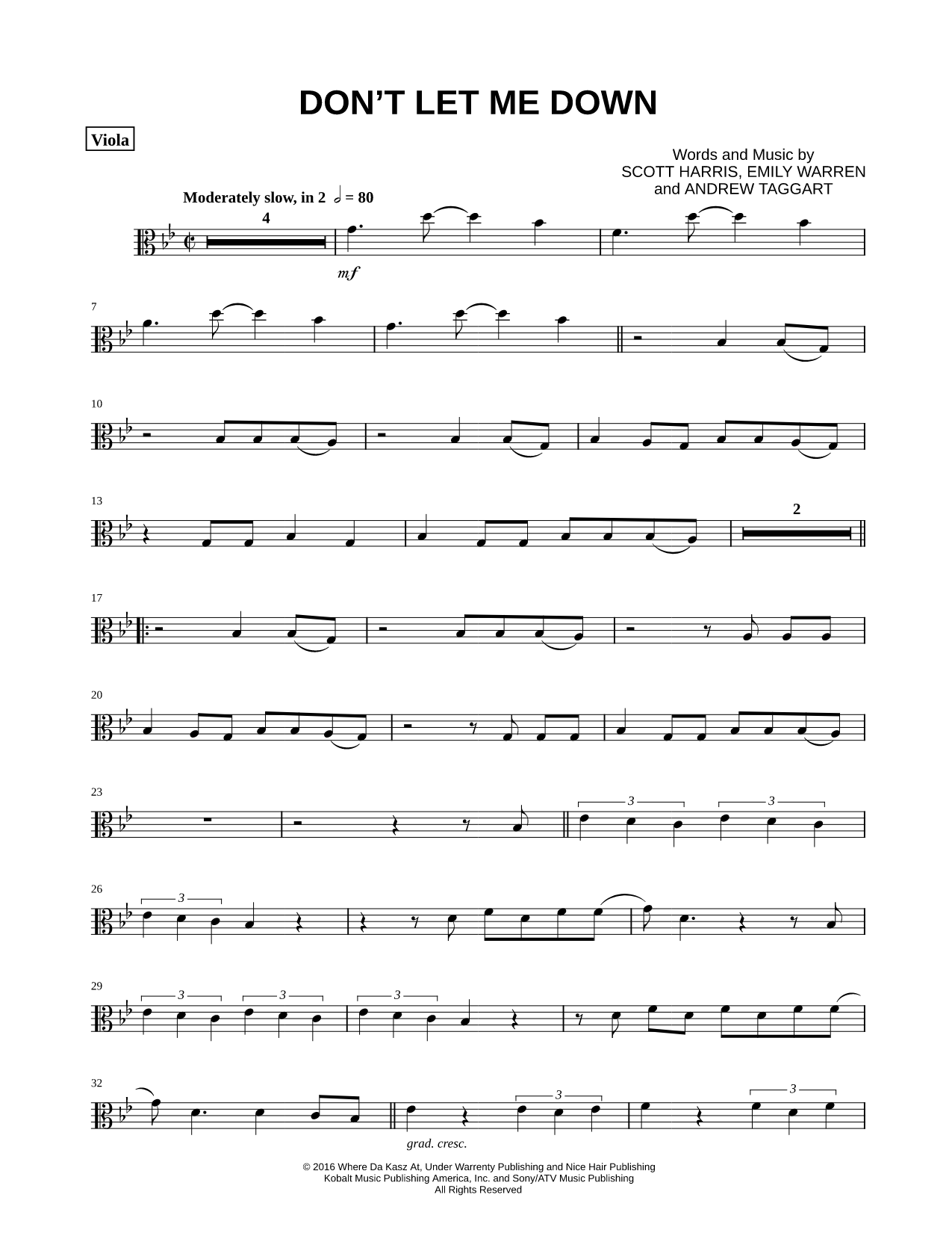 Don't Let Me Down - Viola