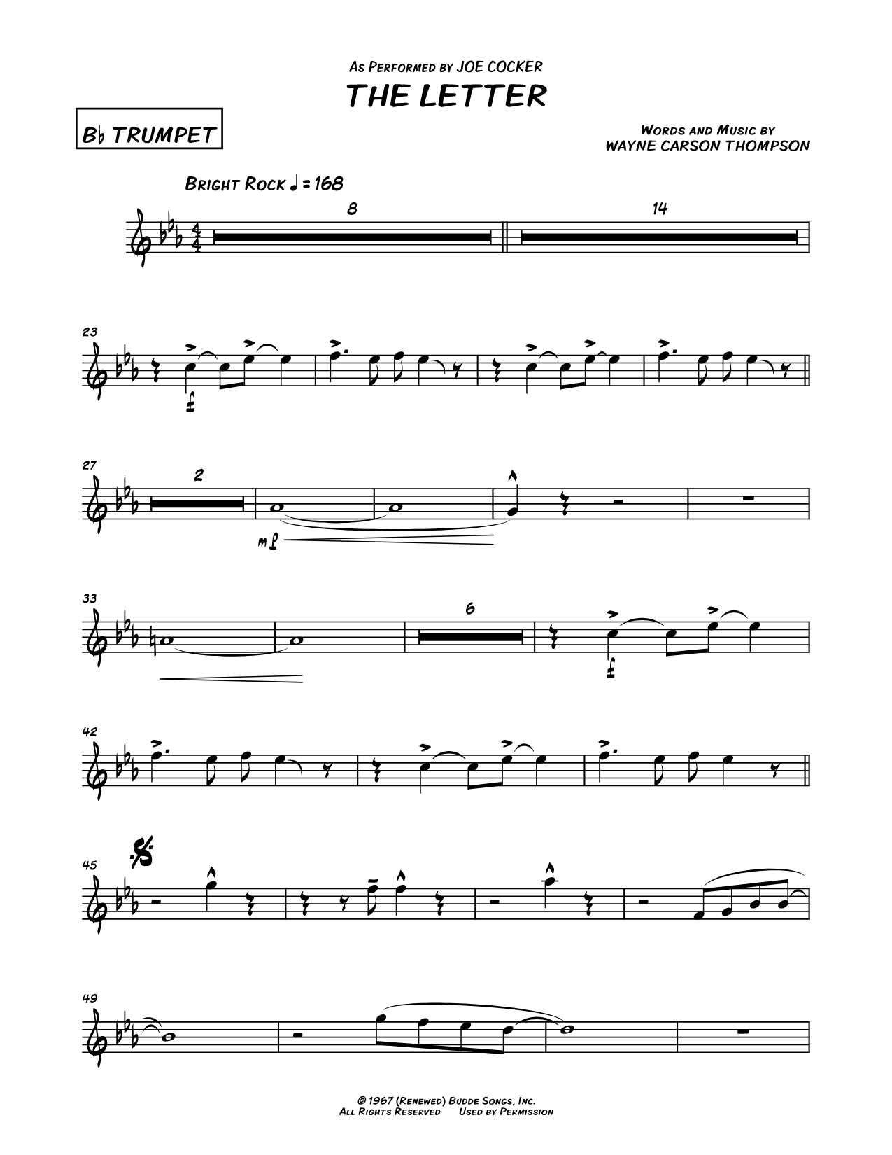 The Letter - Trumpet