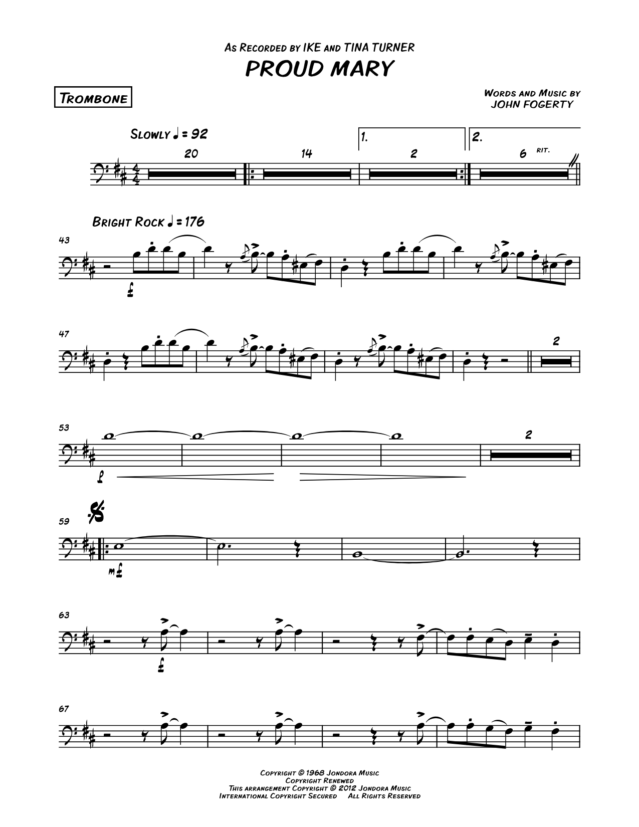 Proud Mary - Trombone
