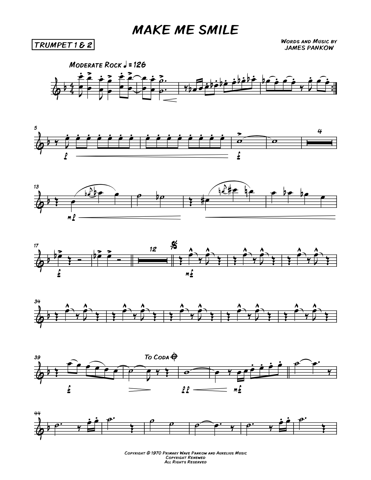 Make Me Smile - Trumpet 1 & 2