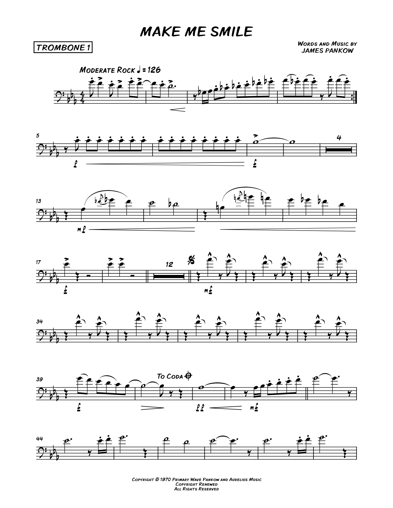 Make Me Smile - Trombone 1