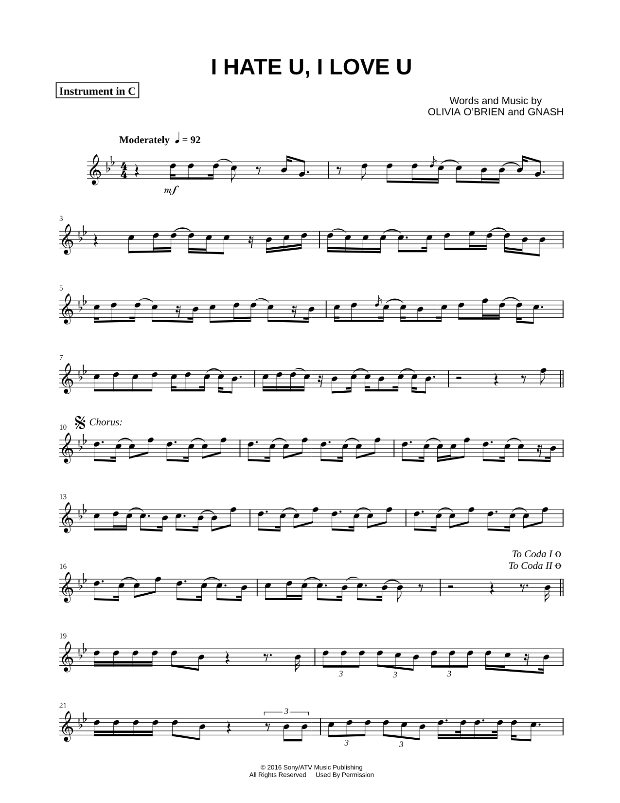 i hate u, i love u - C Instrument