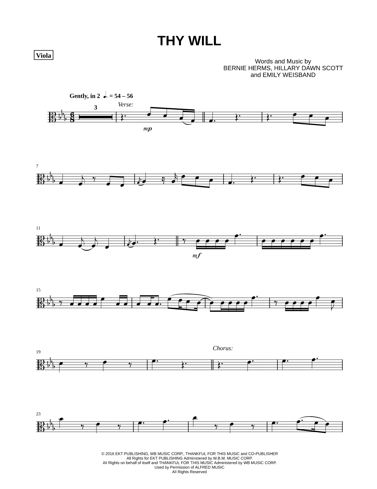 Thy Will - Viola