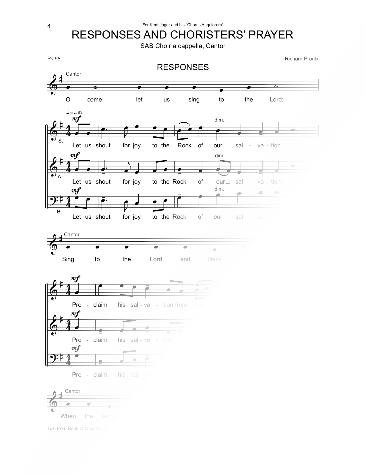 Responses and Choristers' Prayer