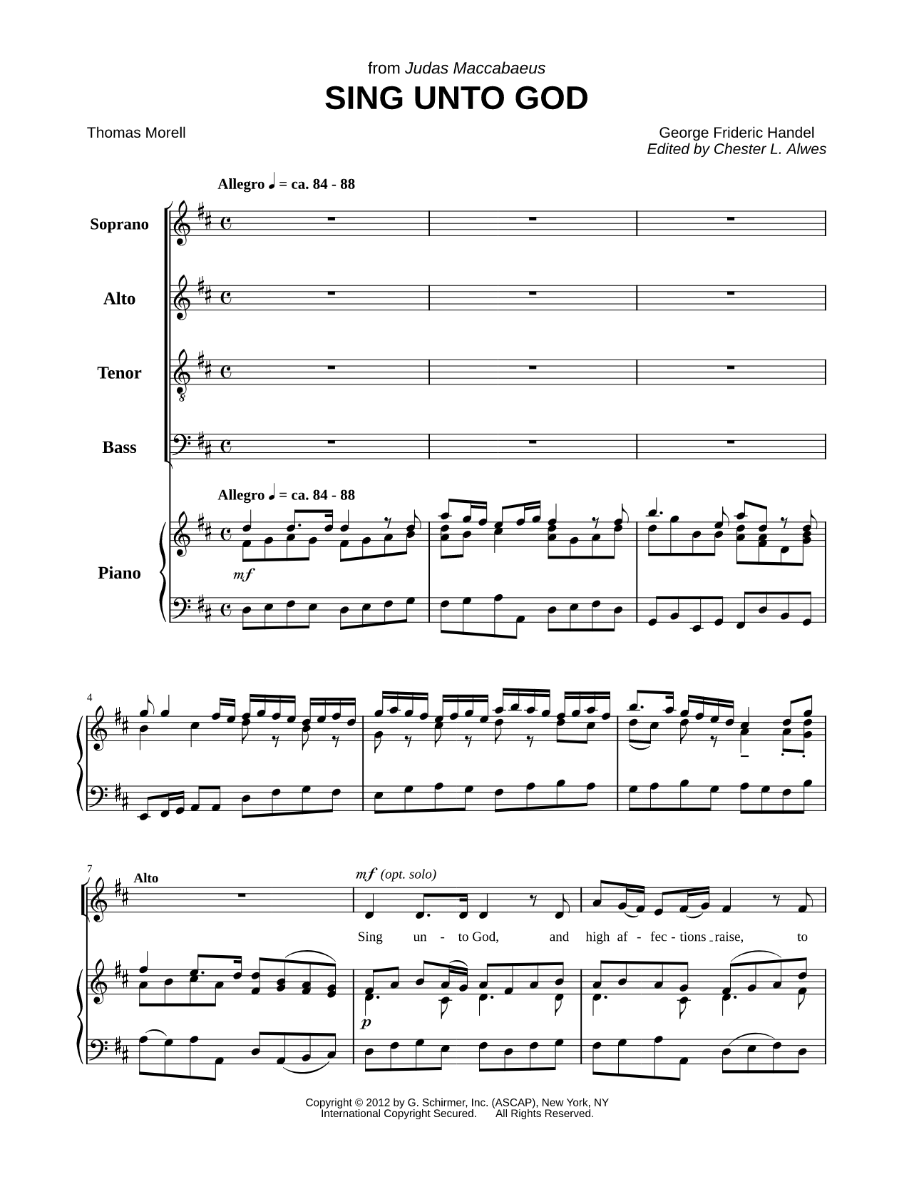Judas Maccabaeus, HWV 63: No. 60. Sing unto God