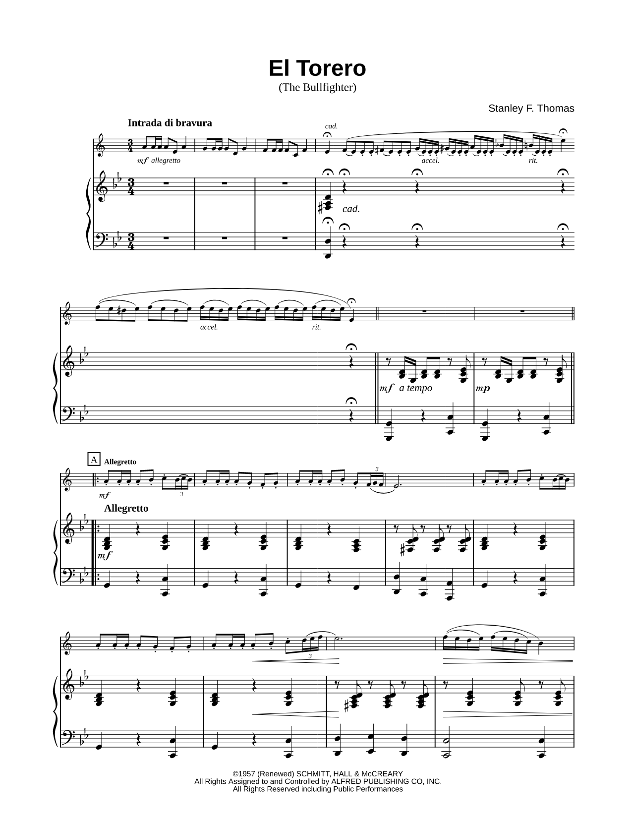 El Torero - Trumpet & Piano