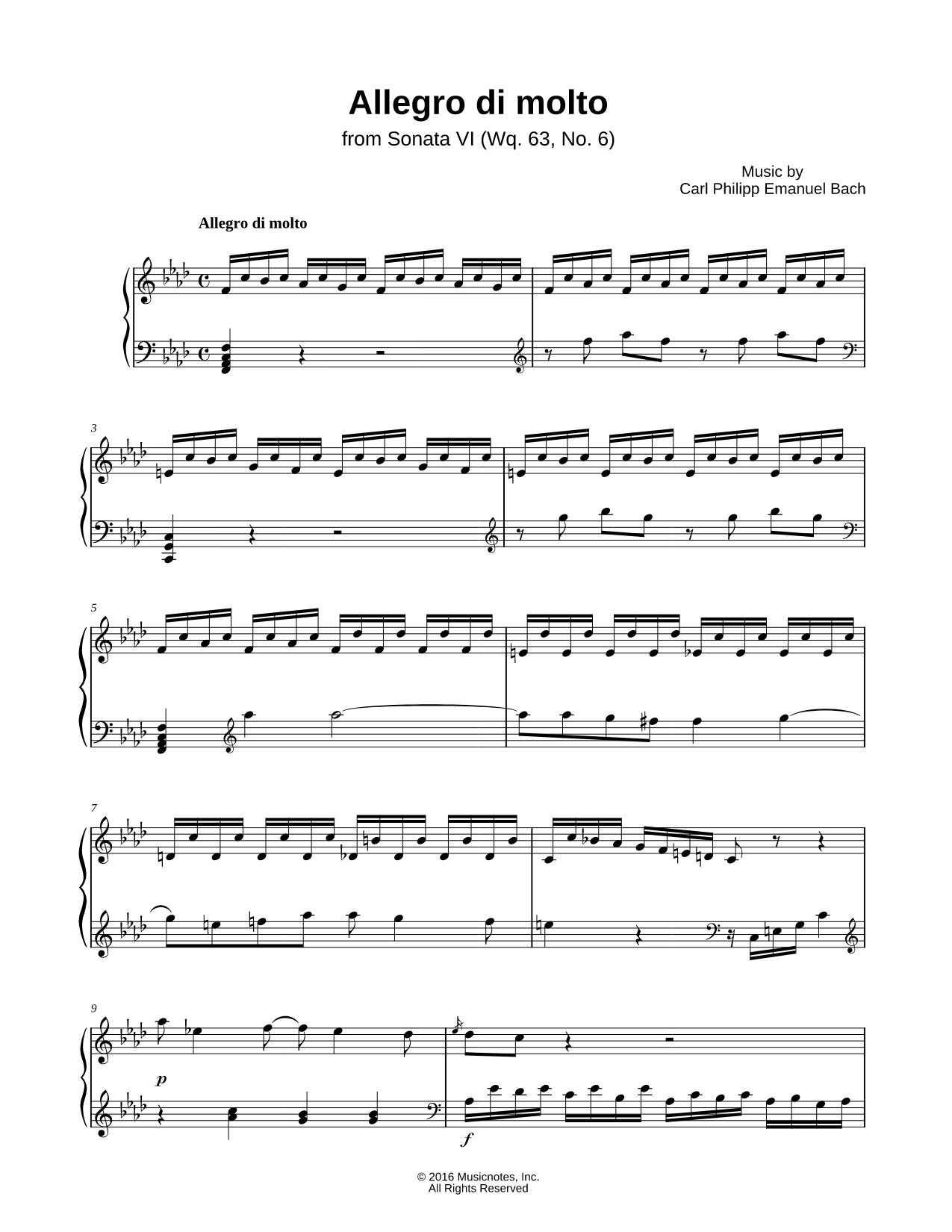 Sonata in F Minor, H. 75: I. Allegro di molto
