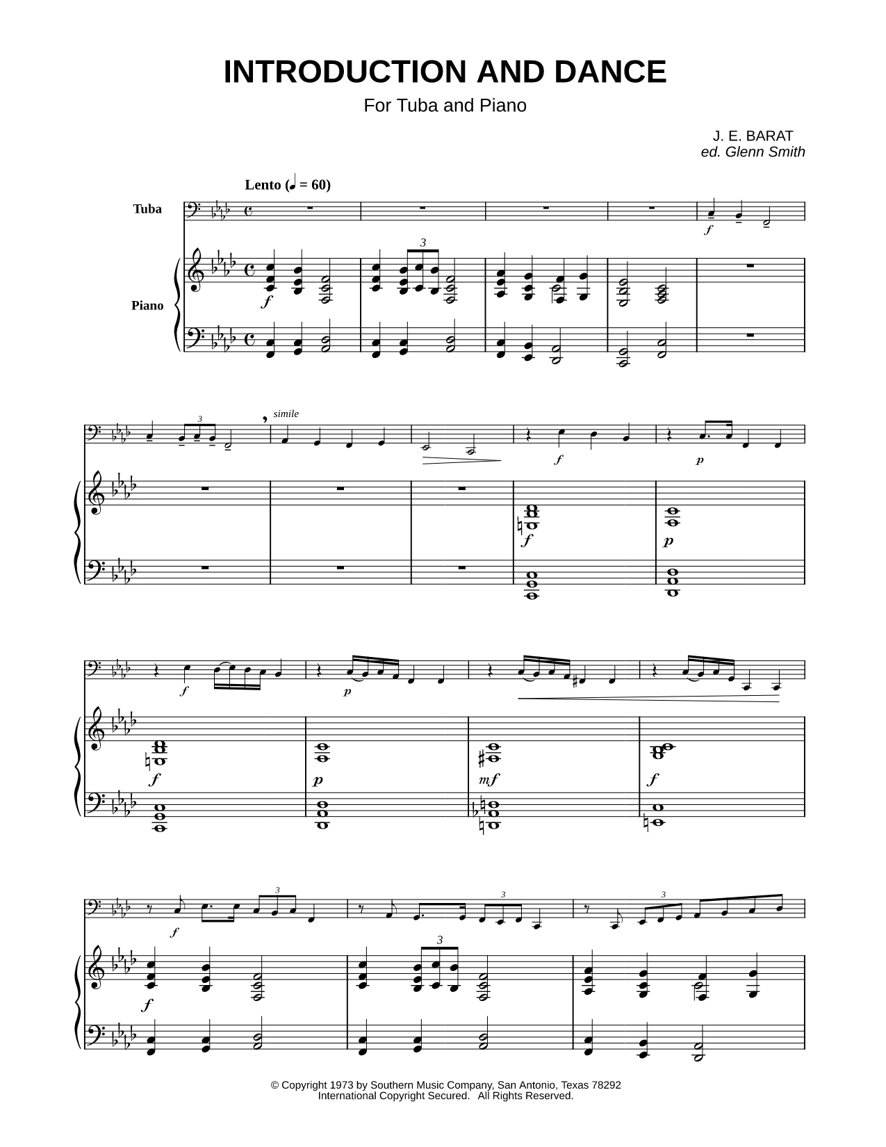Introduction and Dance - Tuba & Piano