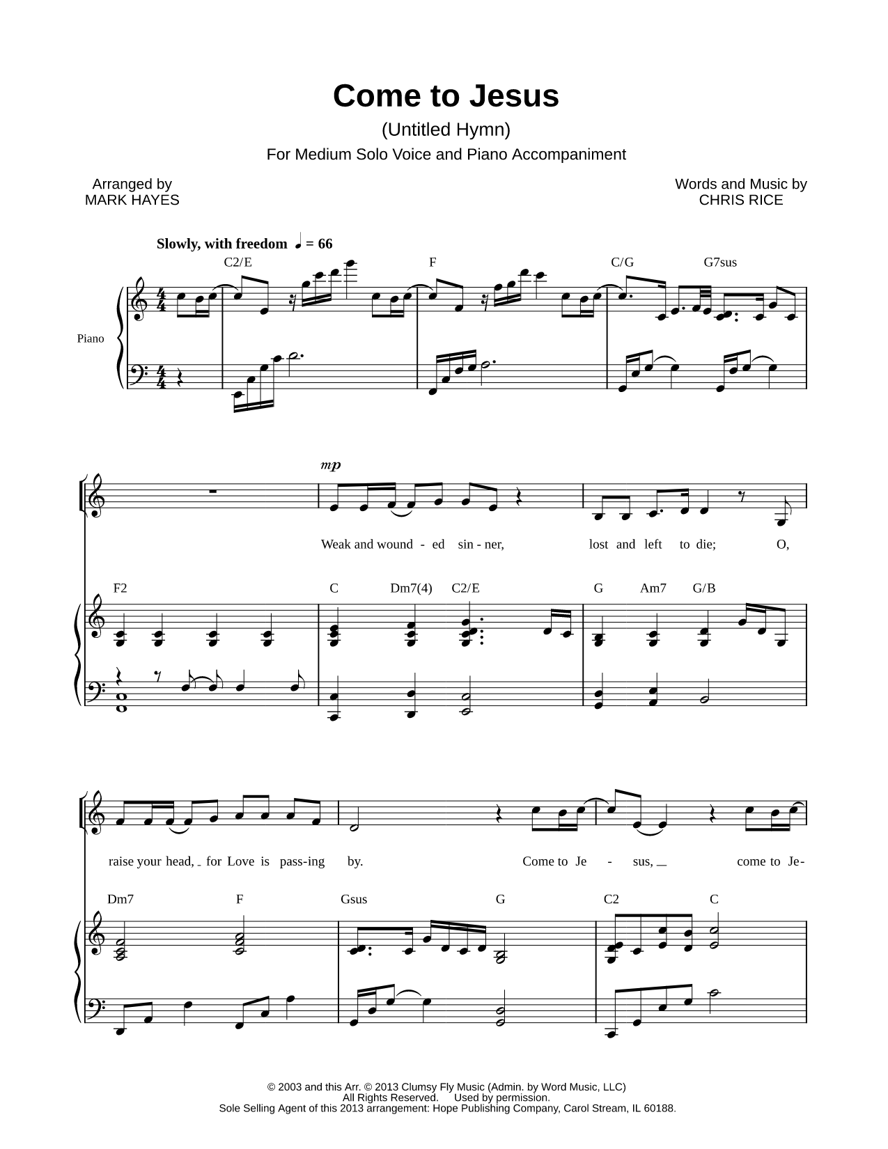 (Untitled Hymn) Come to Jesus