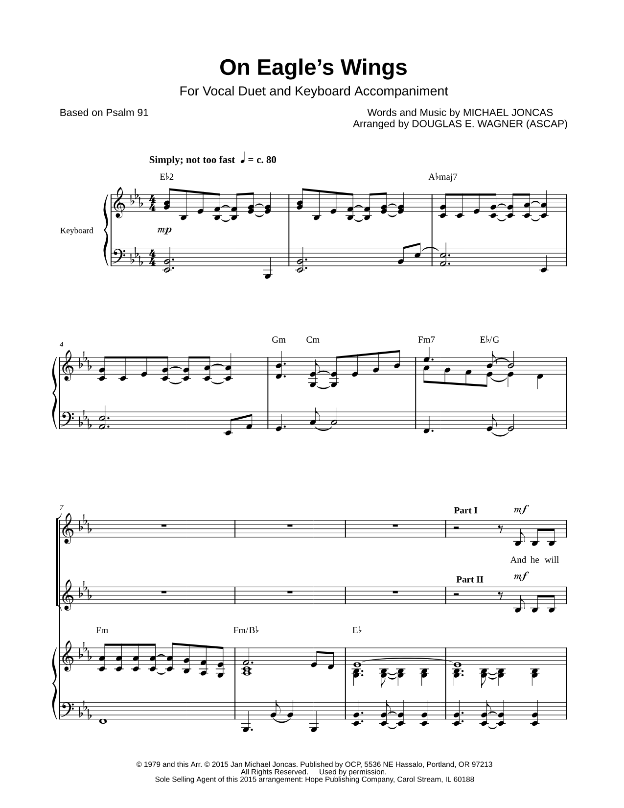 On Eagle's Wings [Vocal Duet] Sheet Music — Piano/Vocal/Chords, Singer Pro