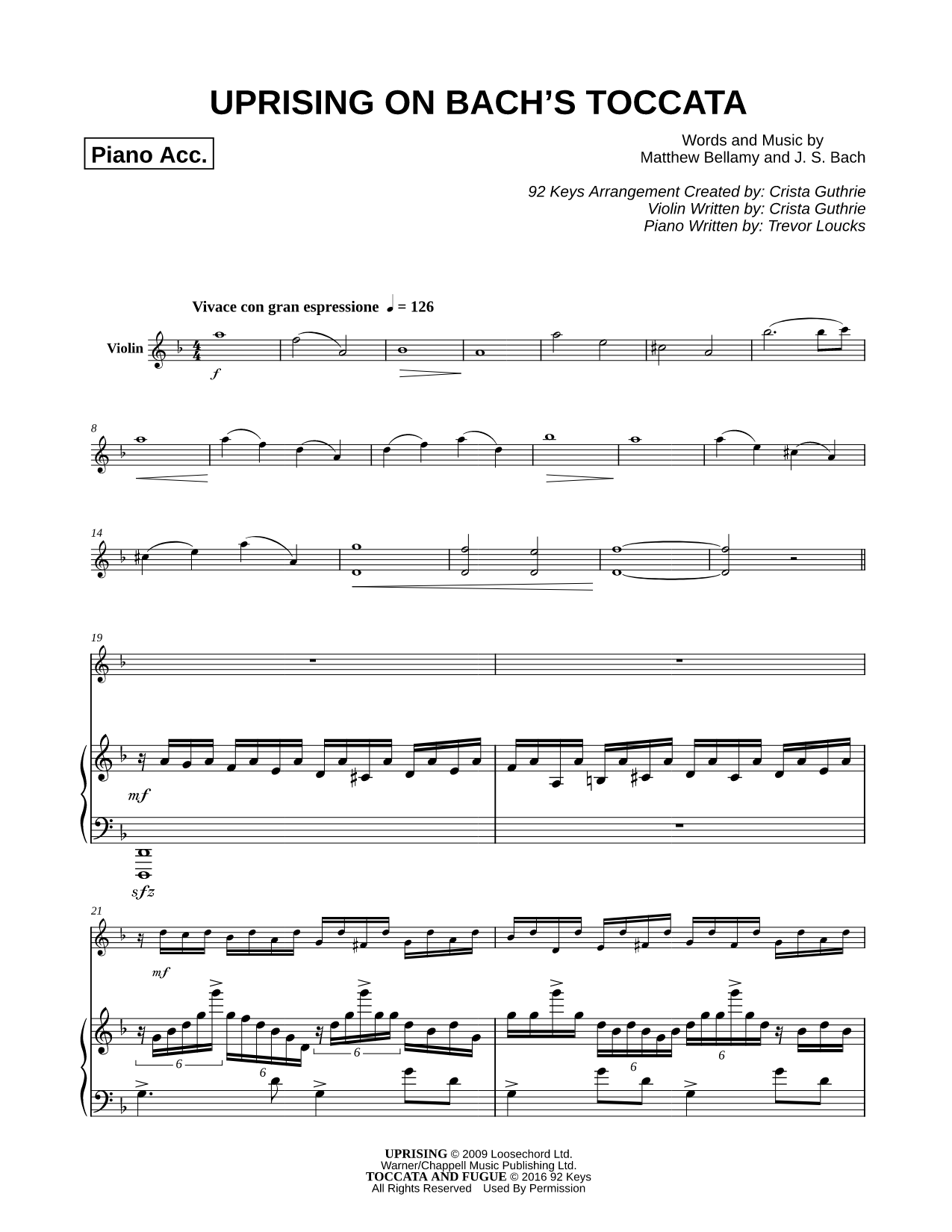 Uprising on Bach's Toccata