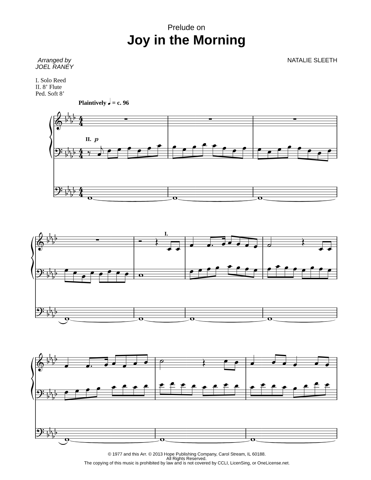 (Prelude on) Joy in the Morning