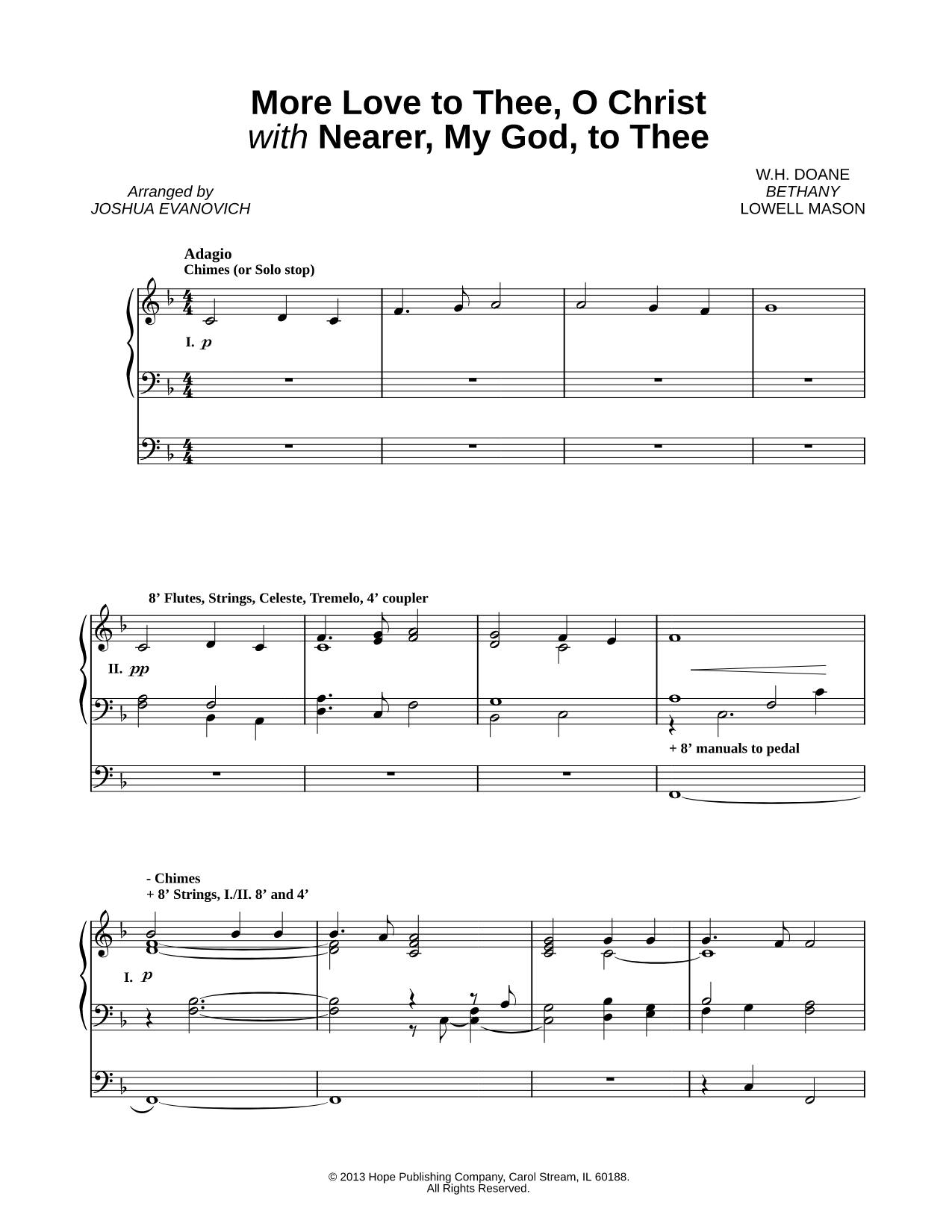 More Love to Thee, O Christ (with Nearer My God To Thee)