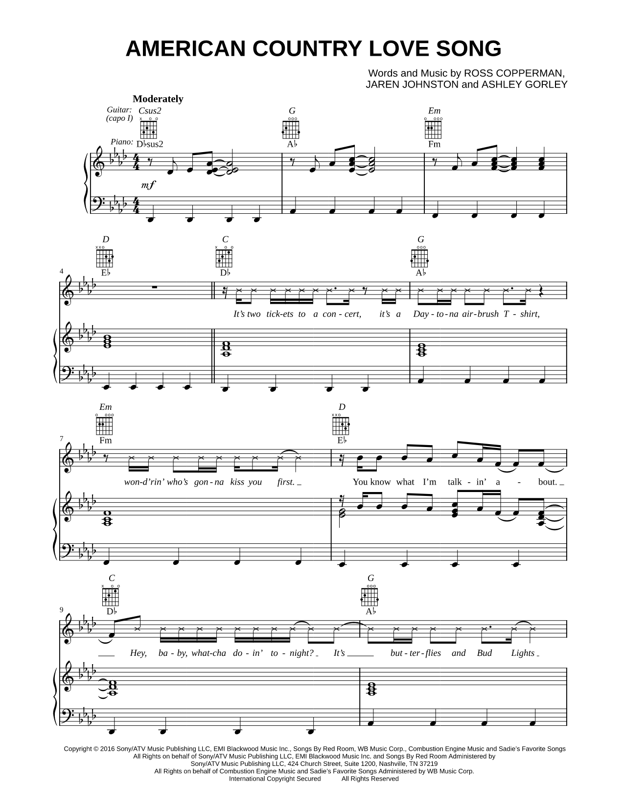 American Country Love Song