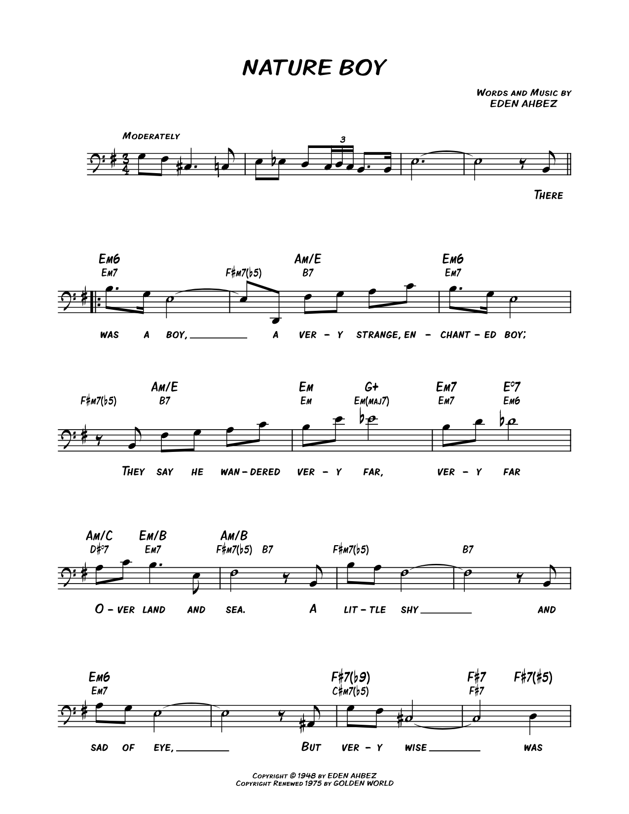 Nature Boy [Bass Clef]