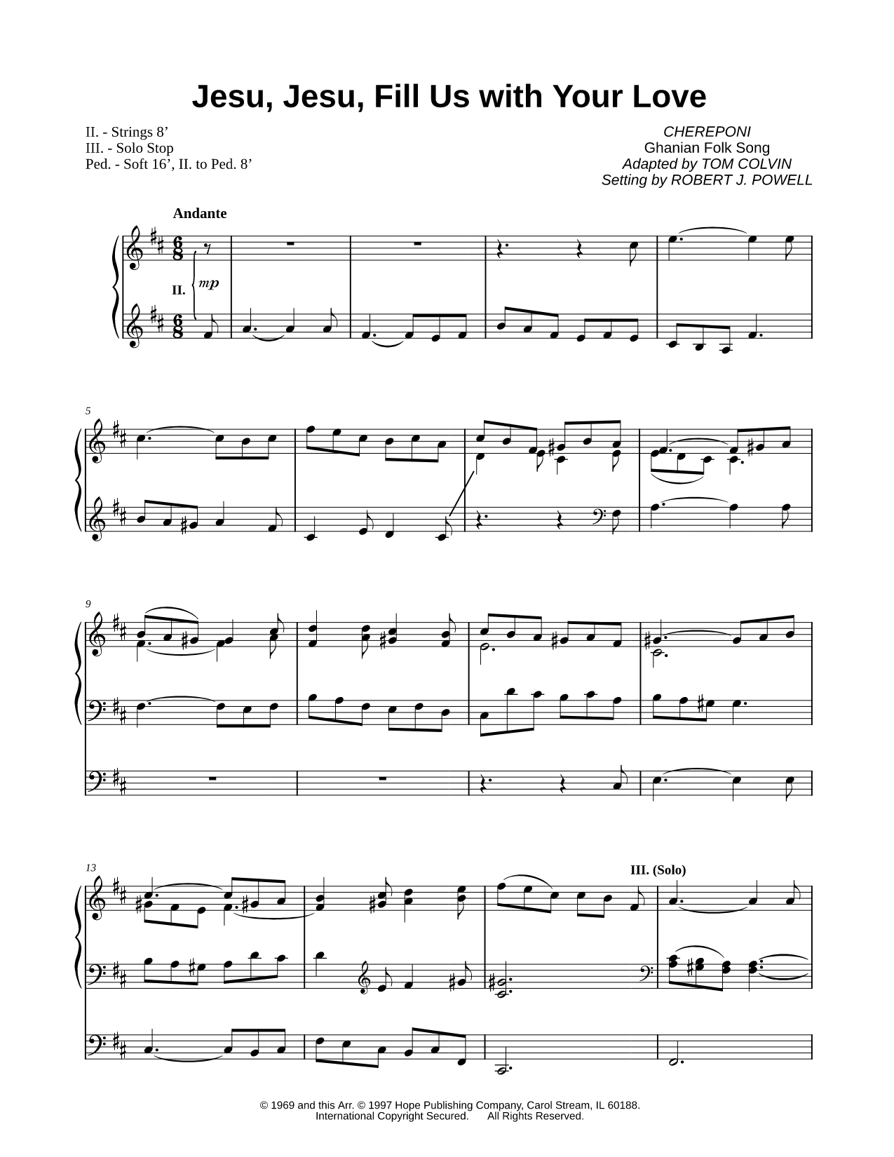 Jesu, Jesu, Fill Us with Your Love