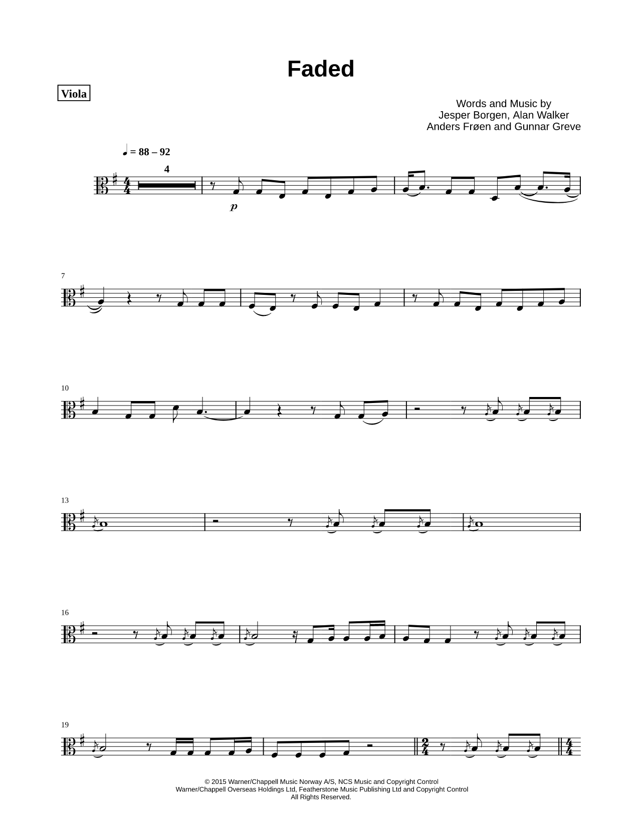 Faded - Viola