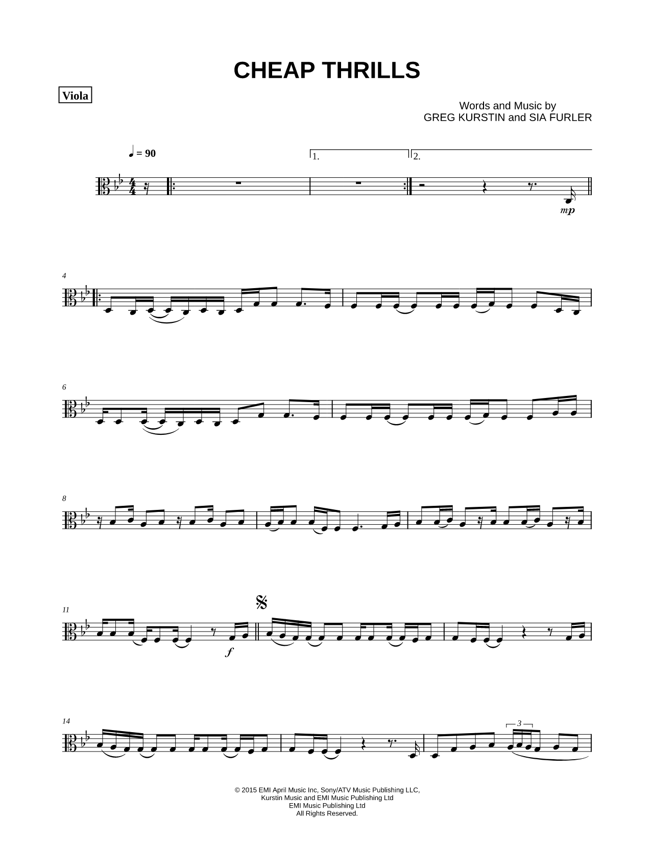 Cheap Thrills - Viola