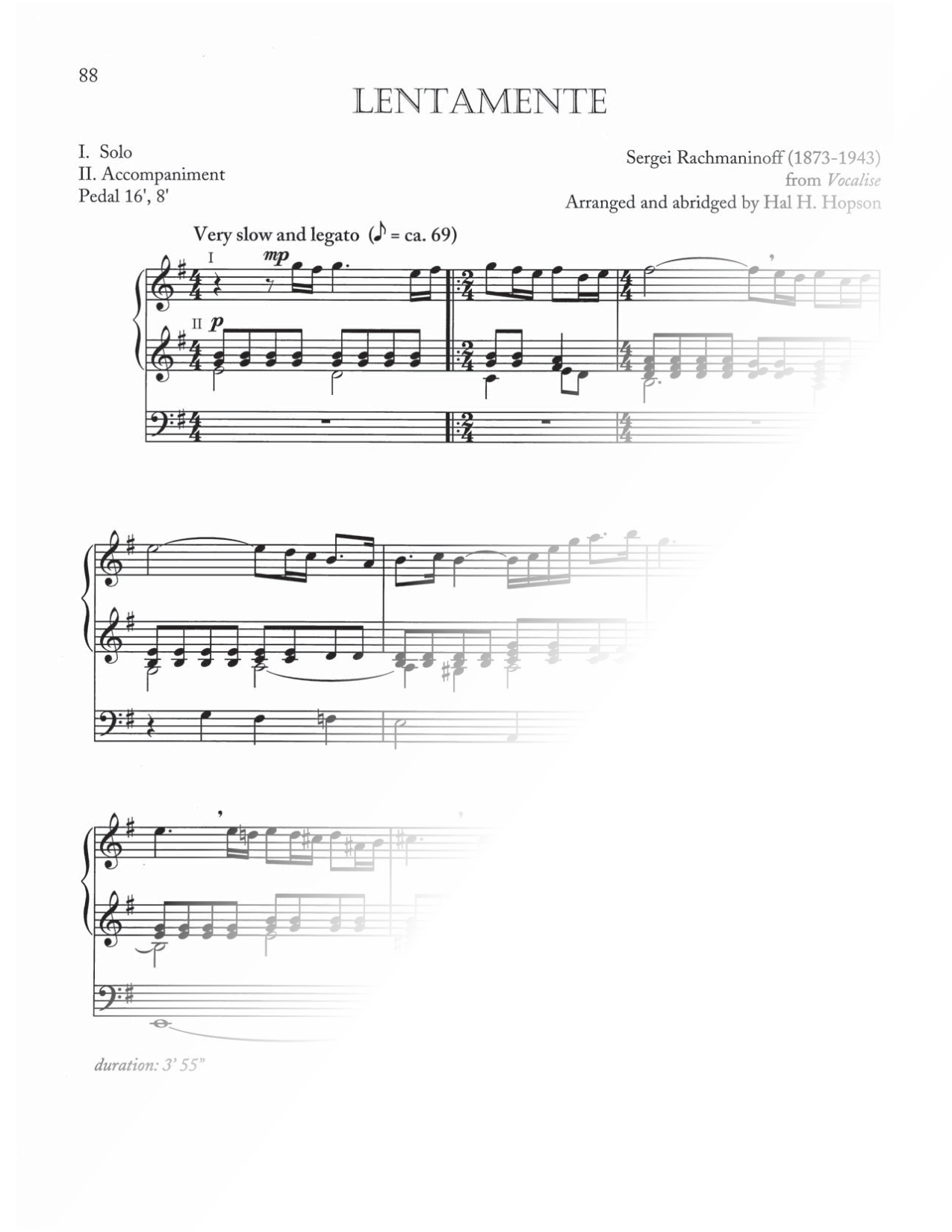 Vocalise, Op. 34, No. 14 (Lentamente)