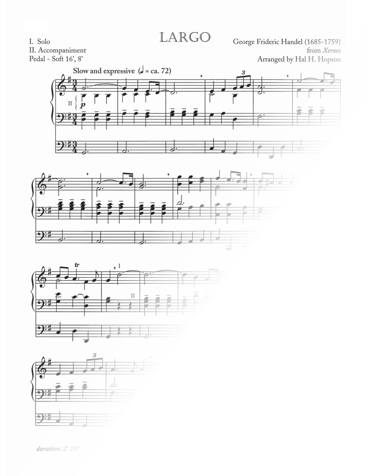 Largo from Xerxes, HWV 40