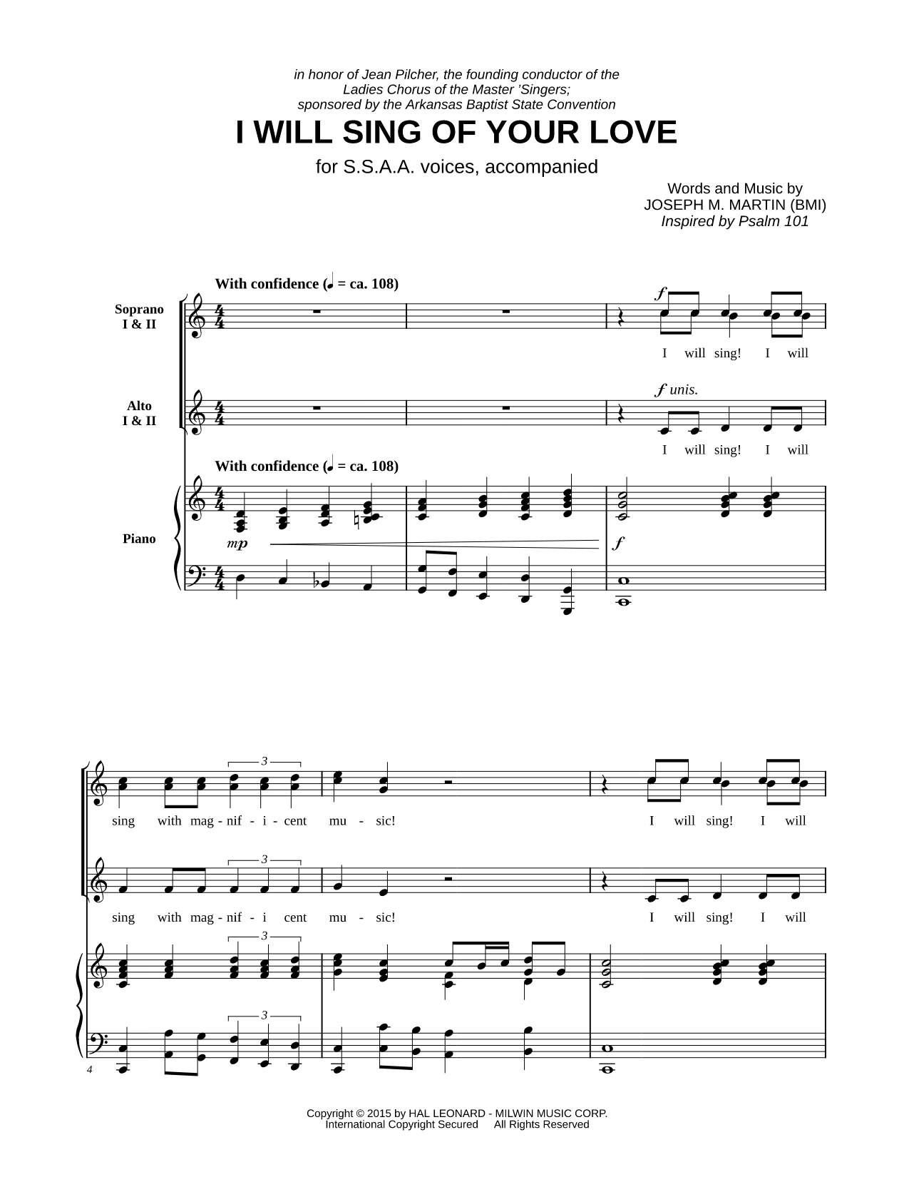 I Will Sing of Your Love