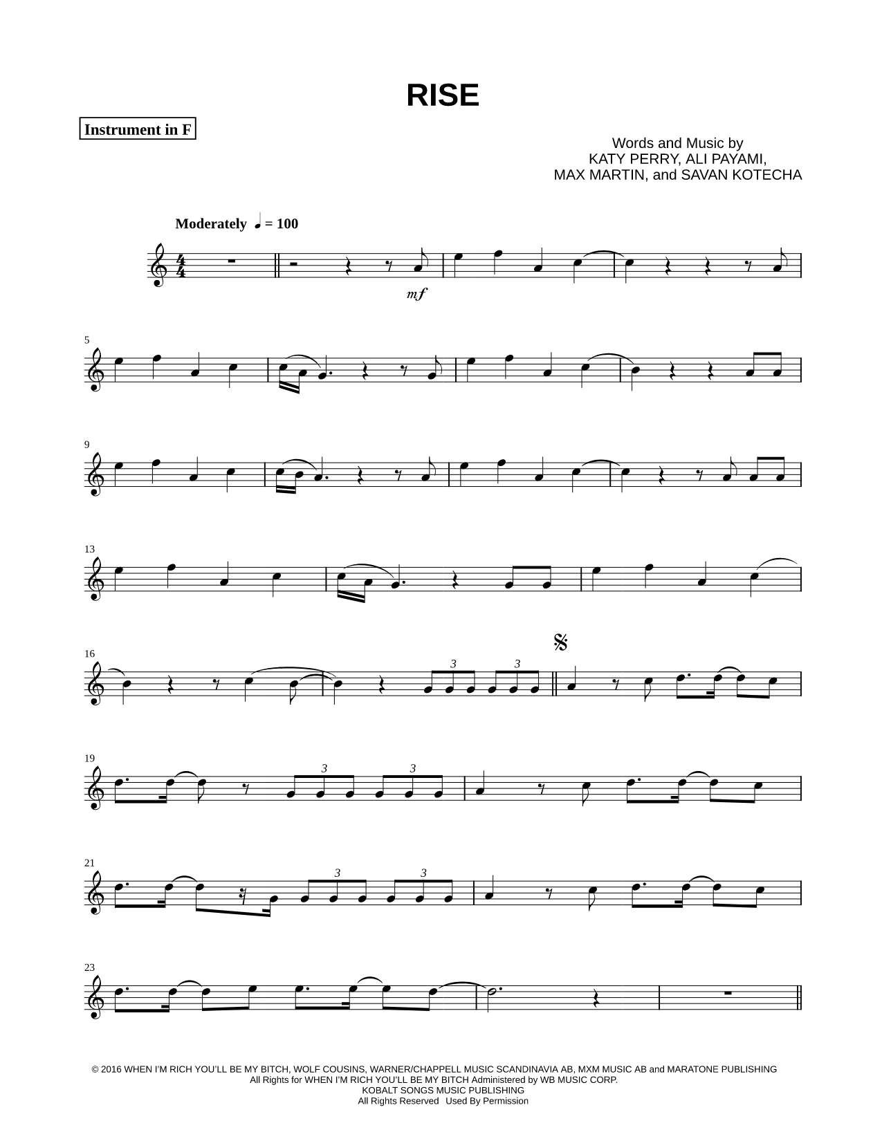 Rise - F Instrument