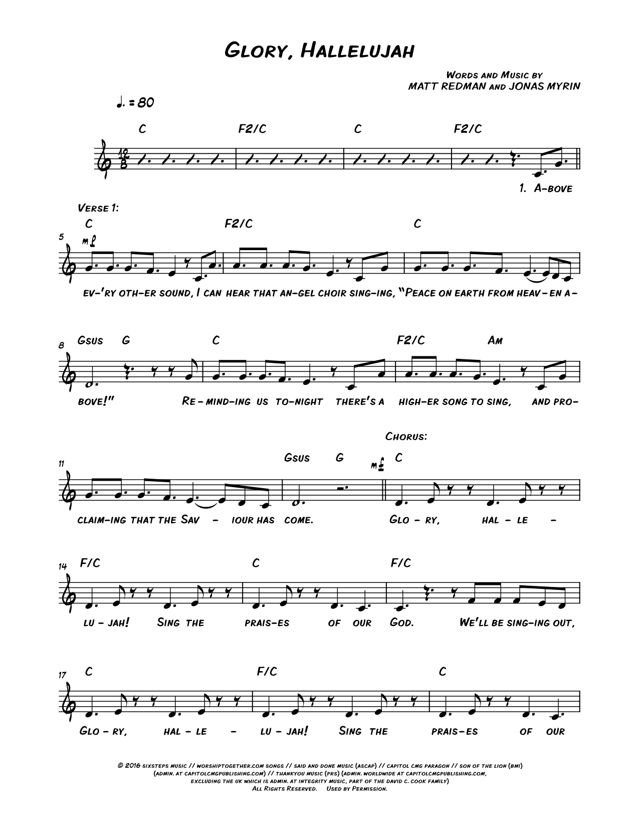 Glory, Hallelujah