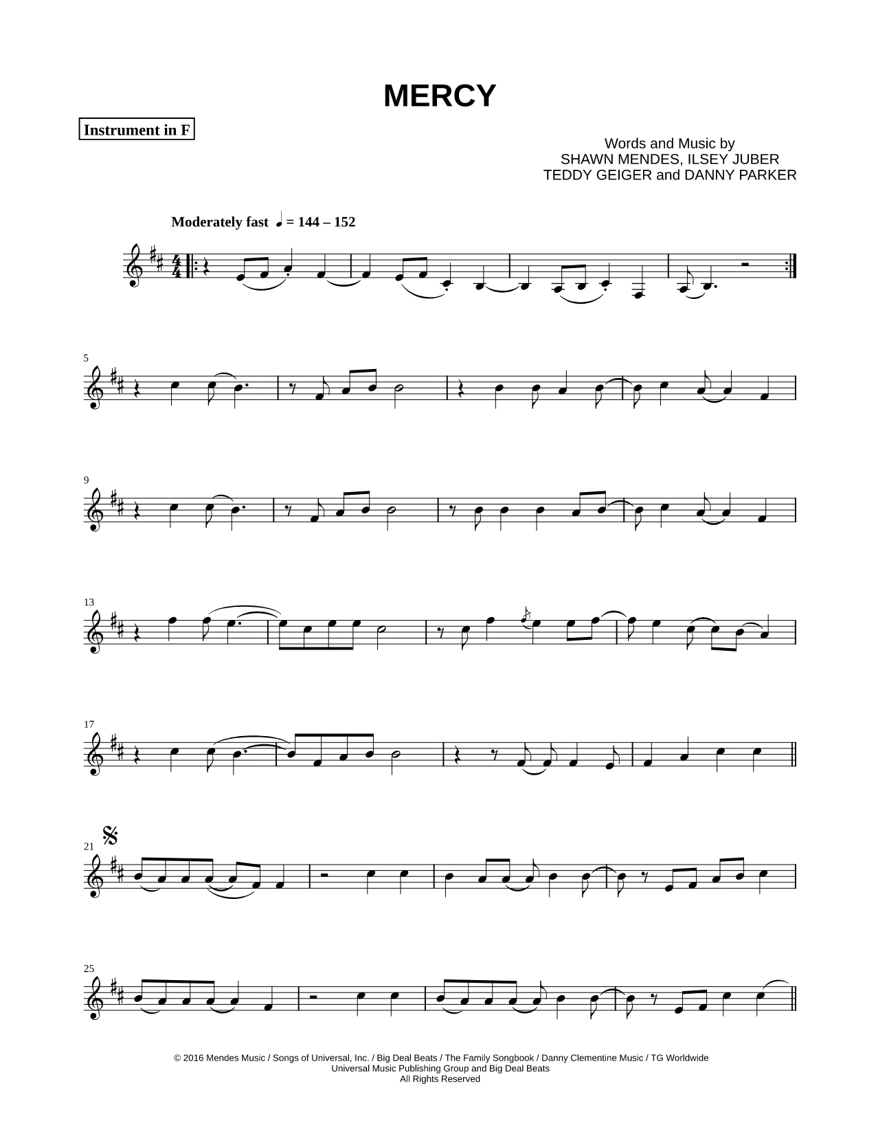 Mercy - F Instrument
