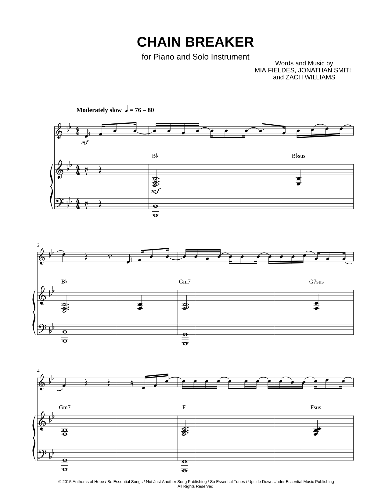 Chain Breaker - Piano Accompaniment