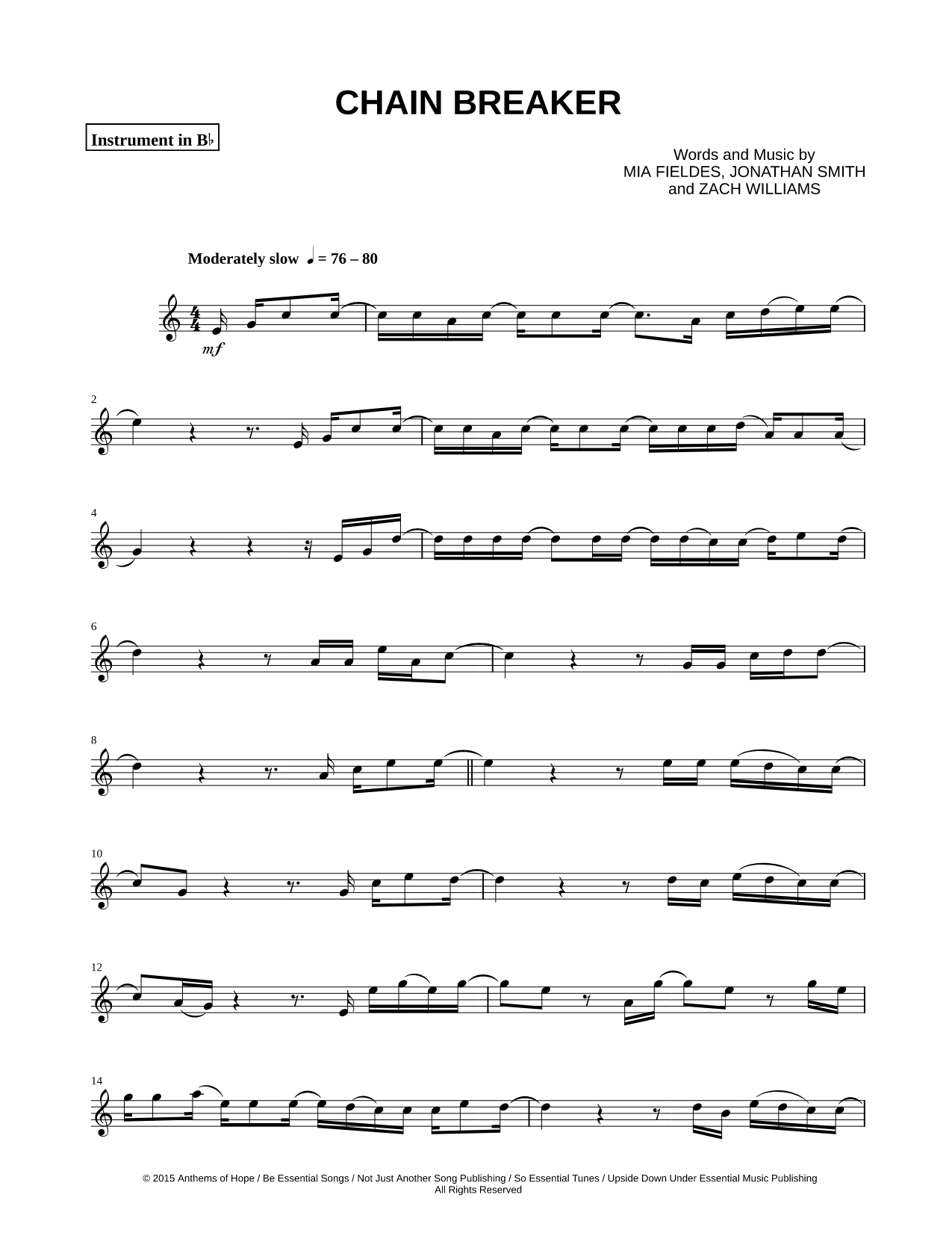 Chain Breaker - Bb Instrument