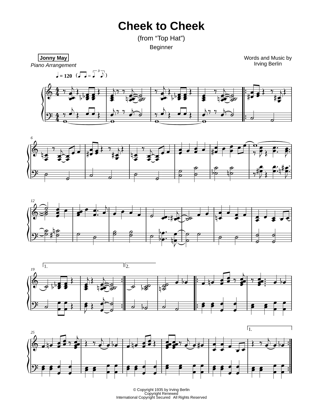 Cheek to Cheek [Beginner]