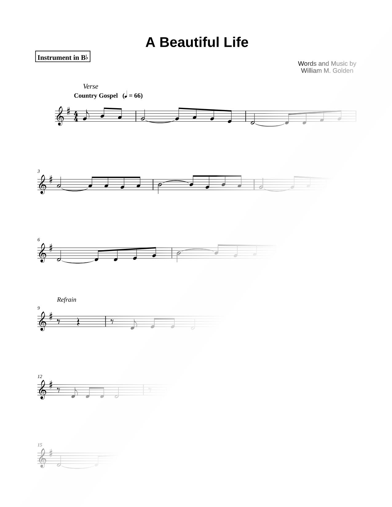 A Beautiful Life - Bb Instrument