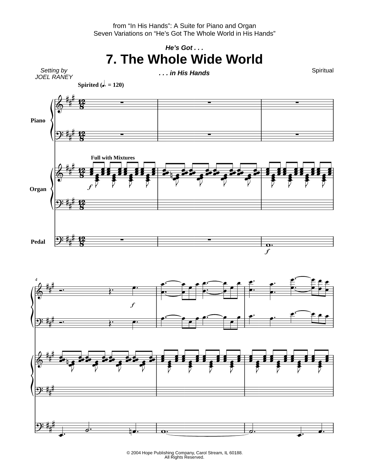 In His Hands Suite: 7. He's Got the Whole Wide World in His Hands