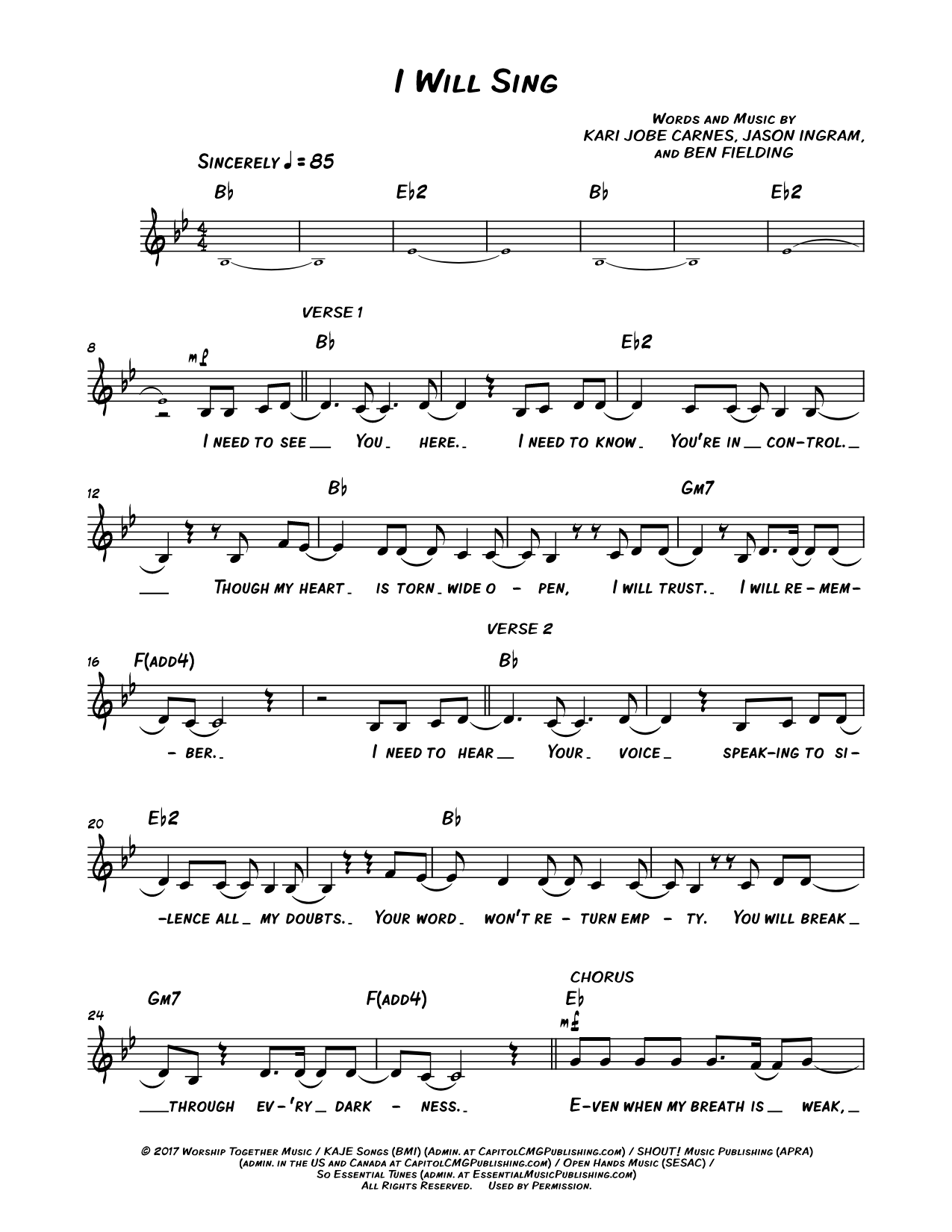 I Will Sing