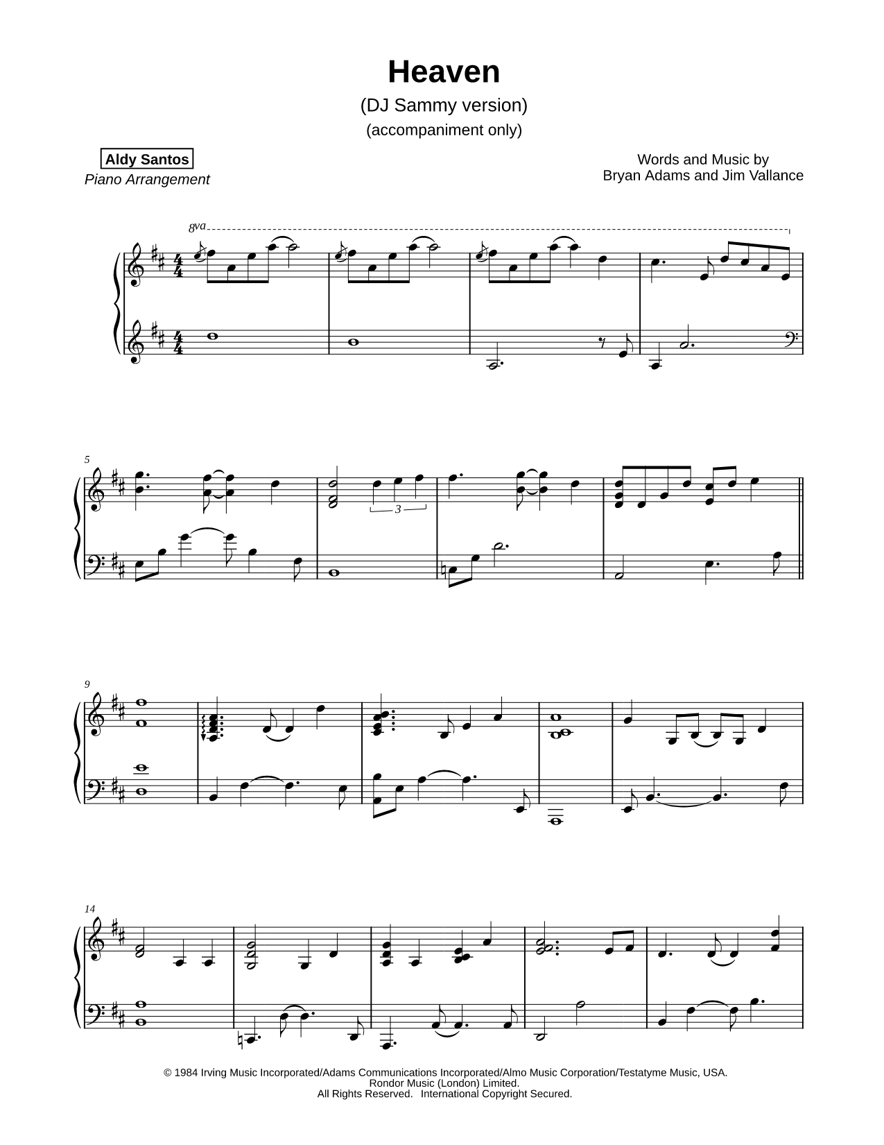 Heaven (Candlelight Mix) [Accompaniment Only]