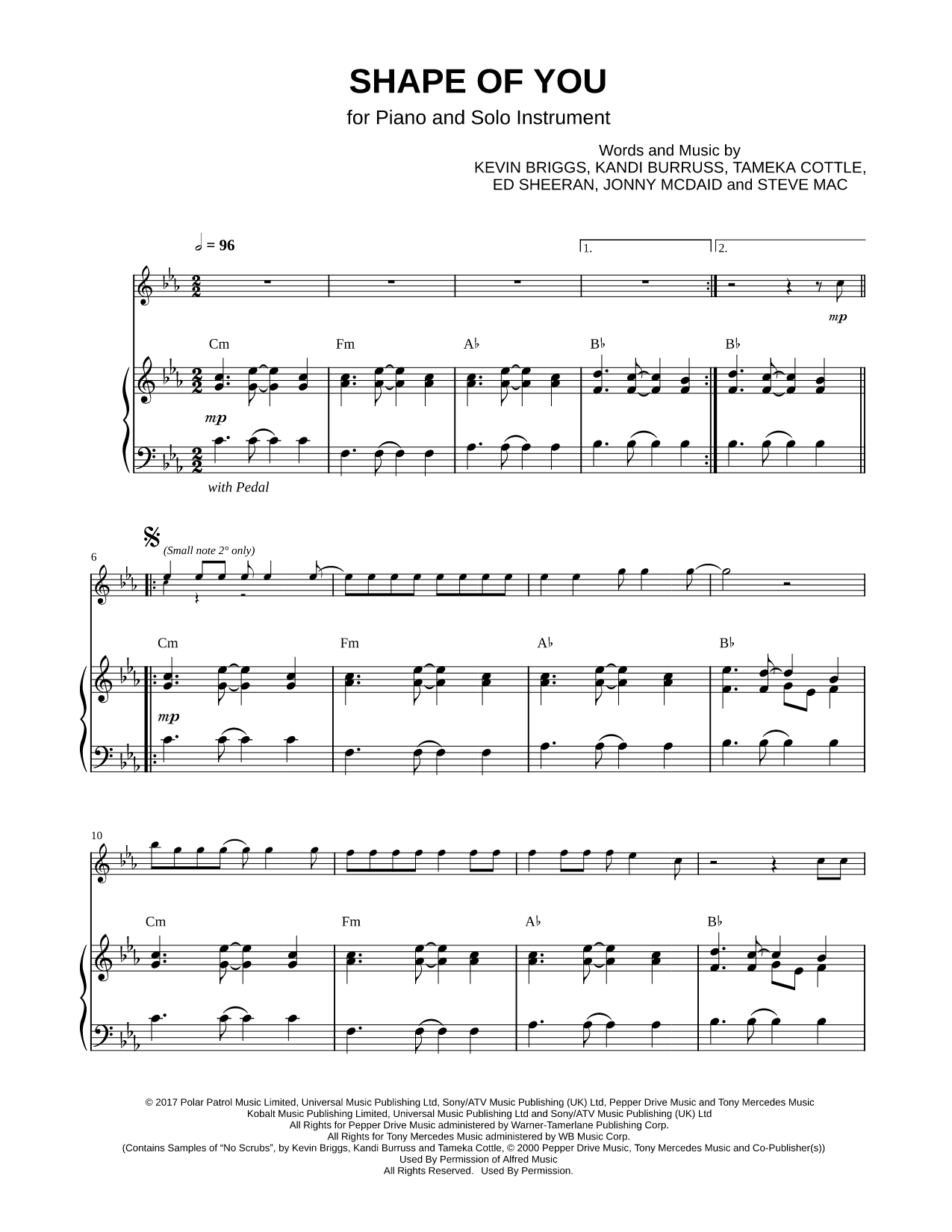Shape of You - Piano Accompaniment