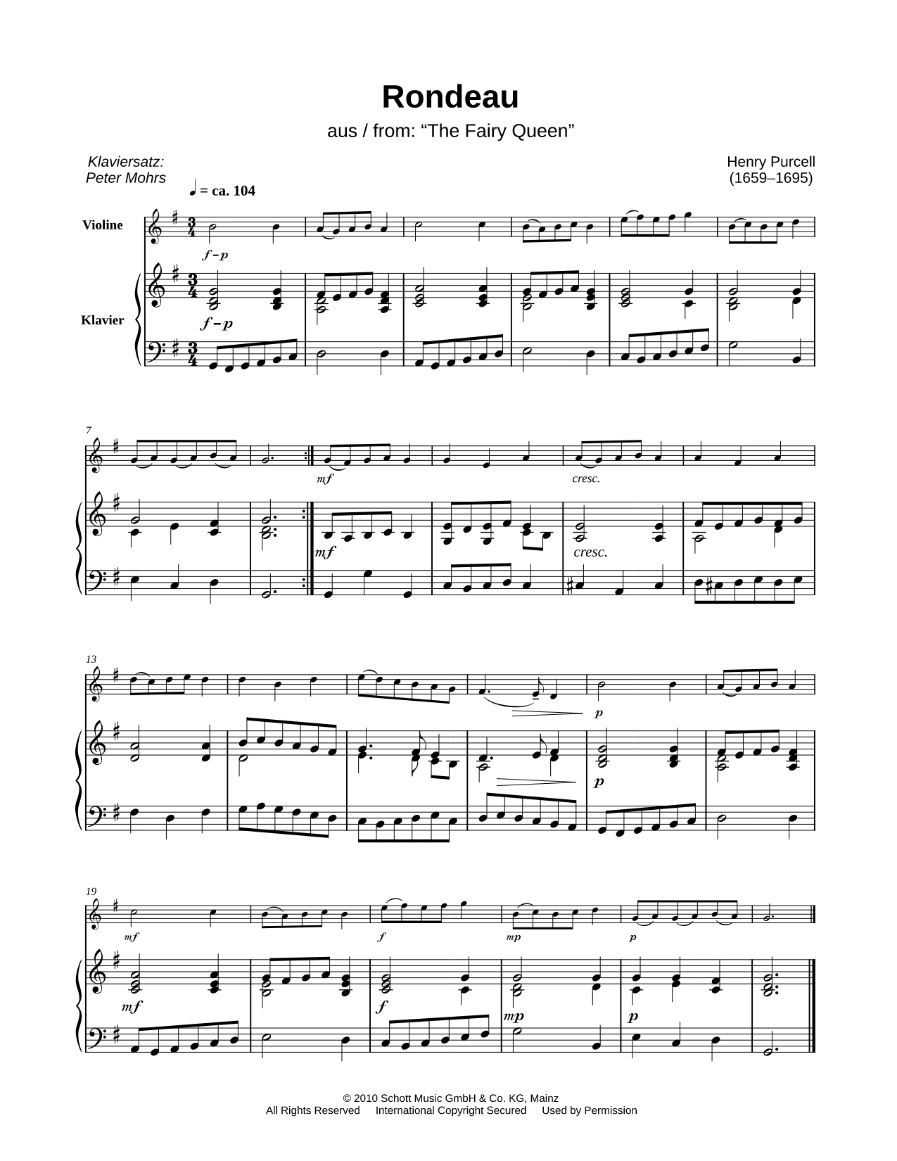 Rondeau - Violin & Piano