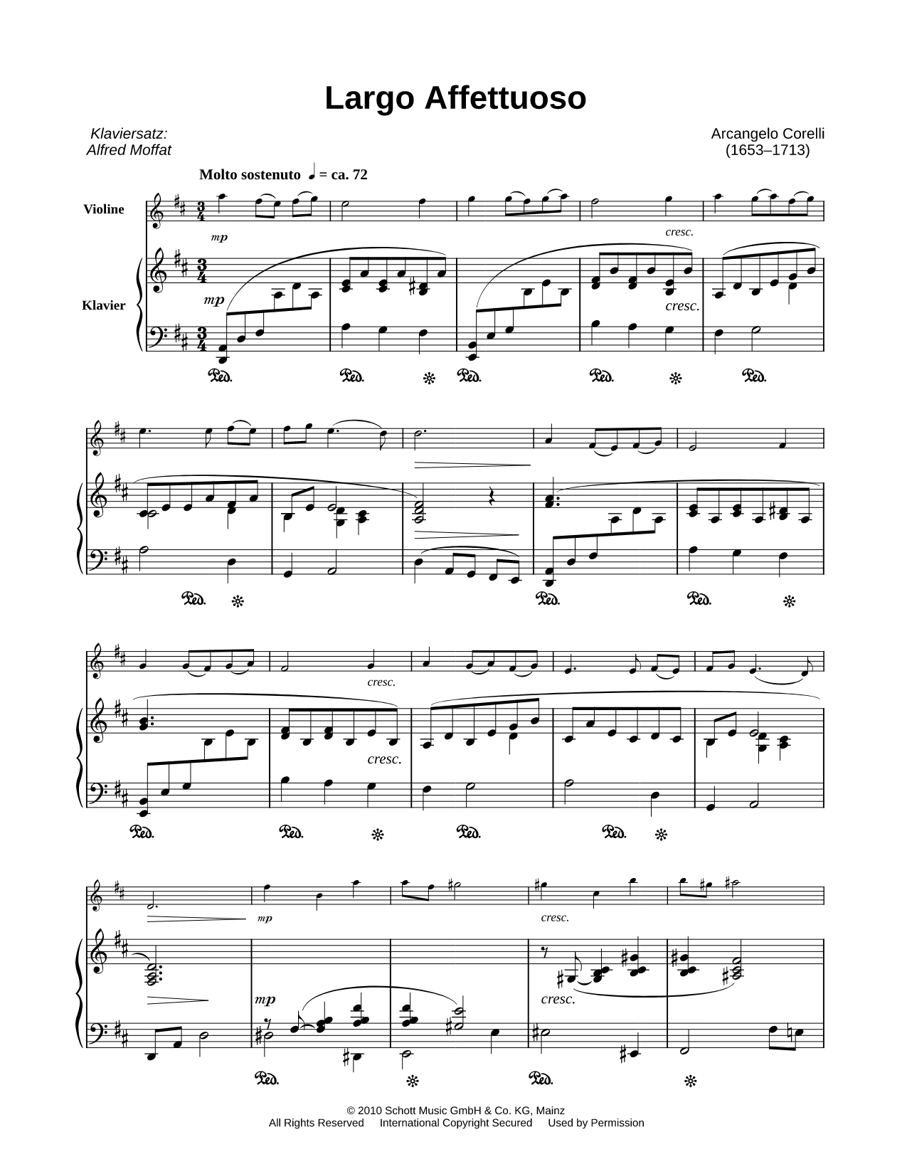 Largo affettuoso - Violin & Piano