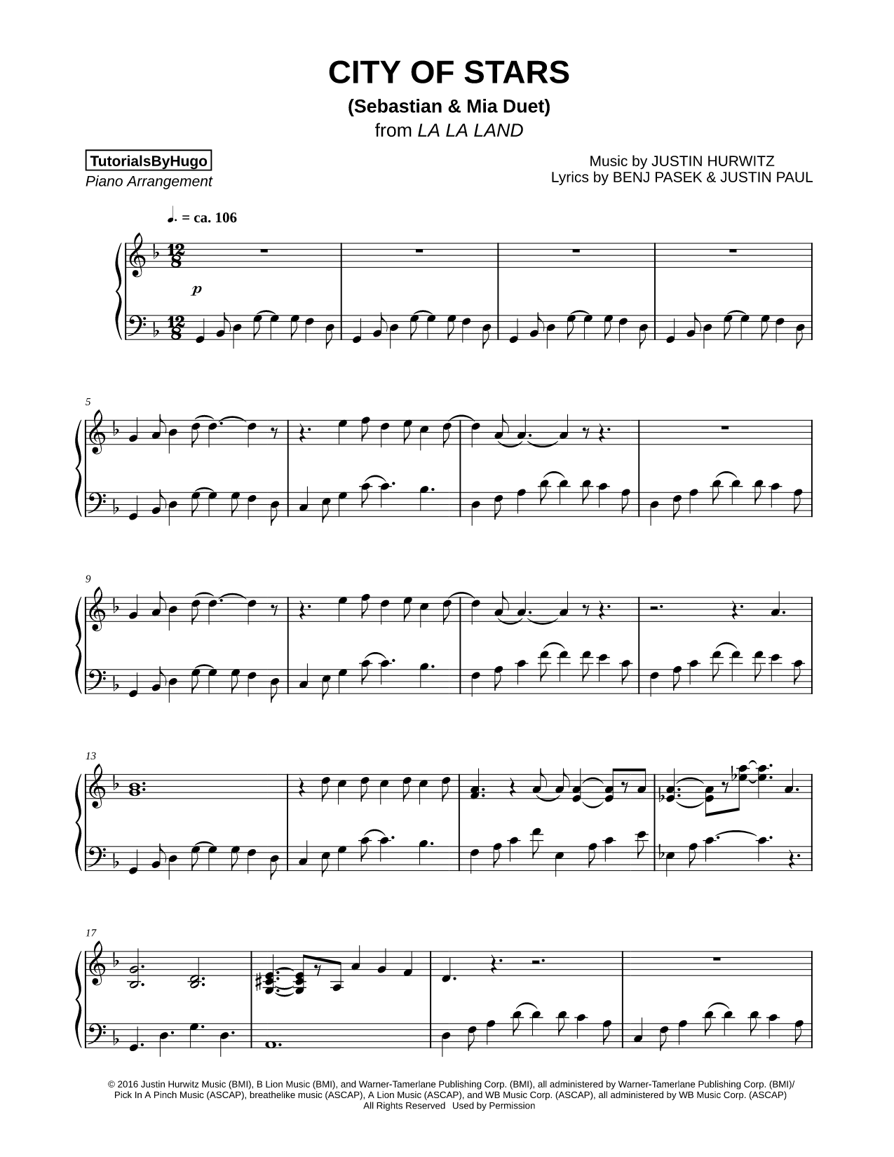 City of Stars [Sebastian & Mia Duet]