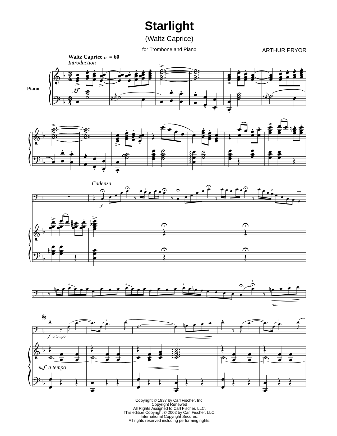 Starlight - Trombone & Piano