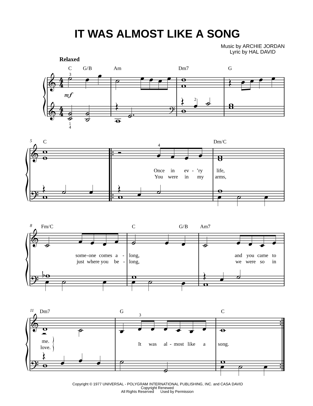 It Was Almost Like a Song
