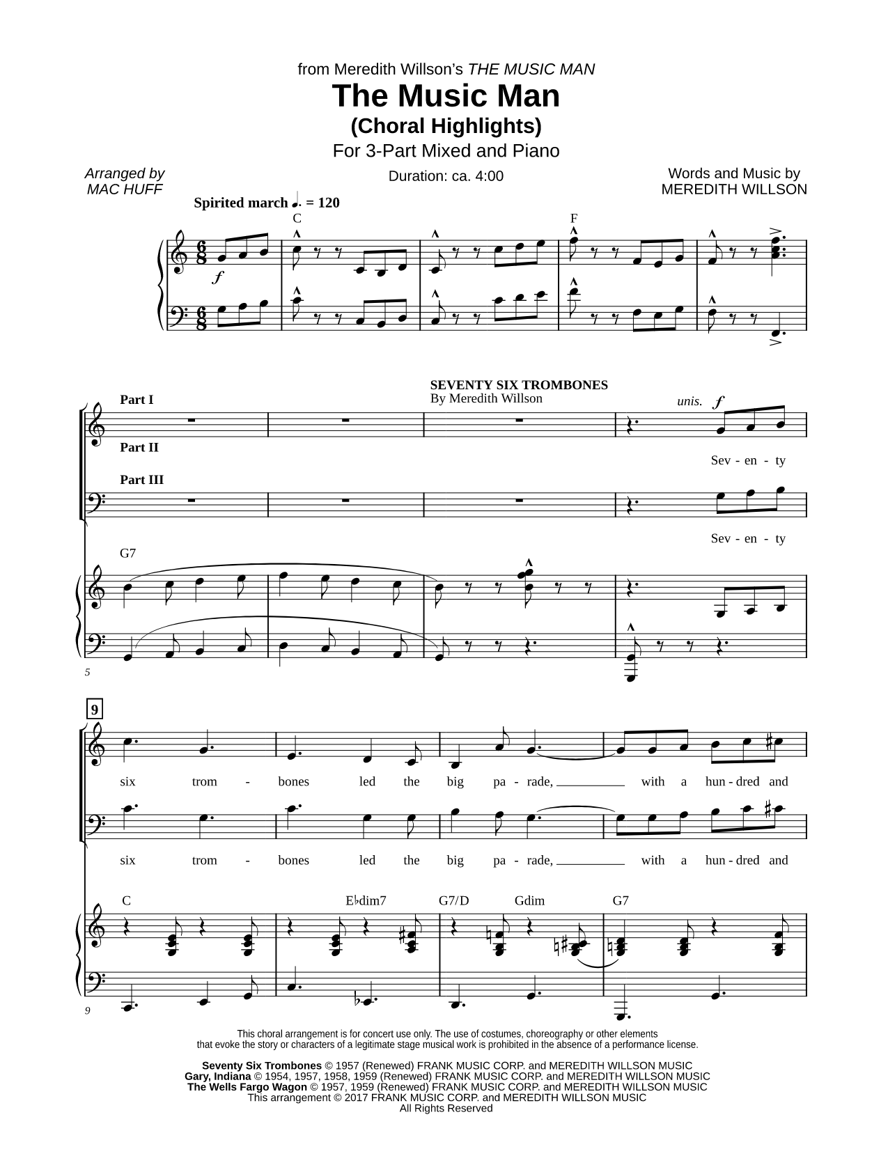The Music Man (Choral Highlights)