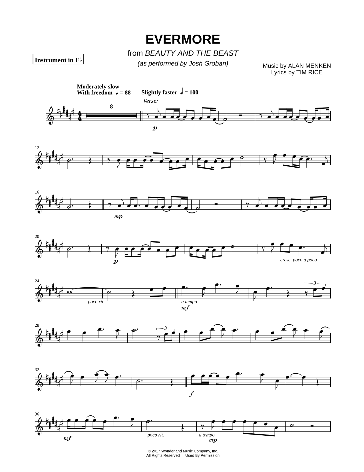Evermore - Eb Instrument