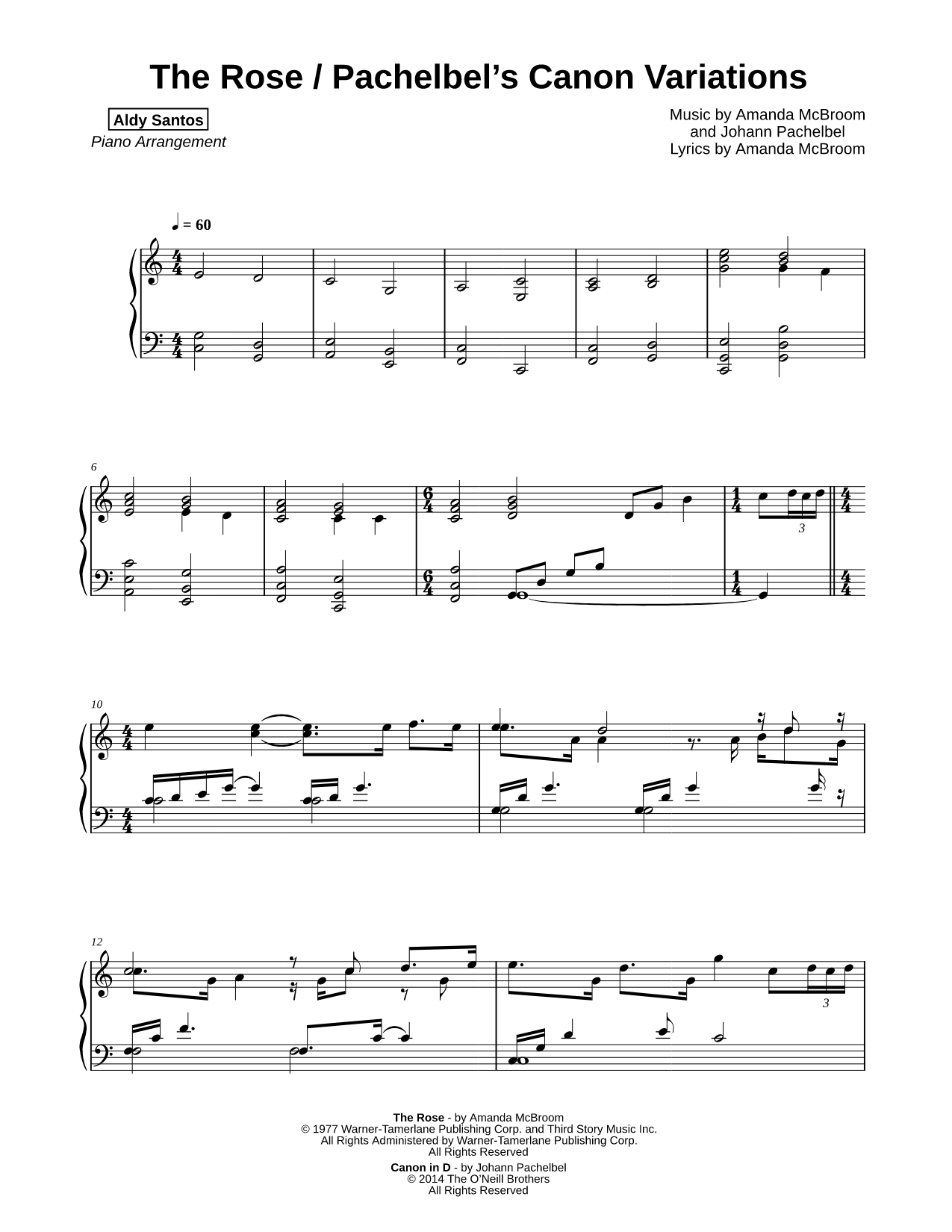 The Rose / Pachelbel's Canon Variations