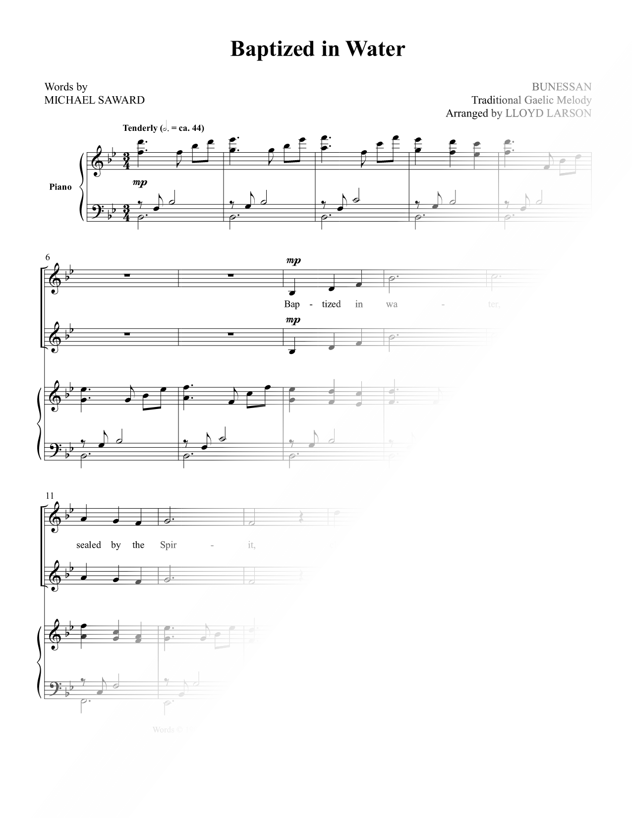 Baptized in Water [Vocal Duet]