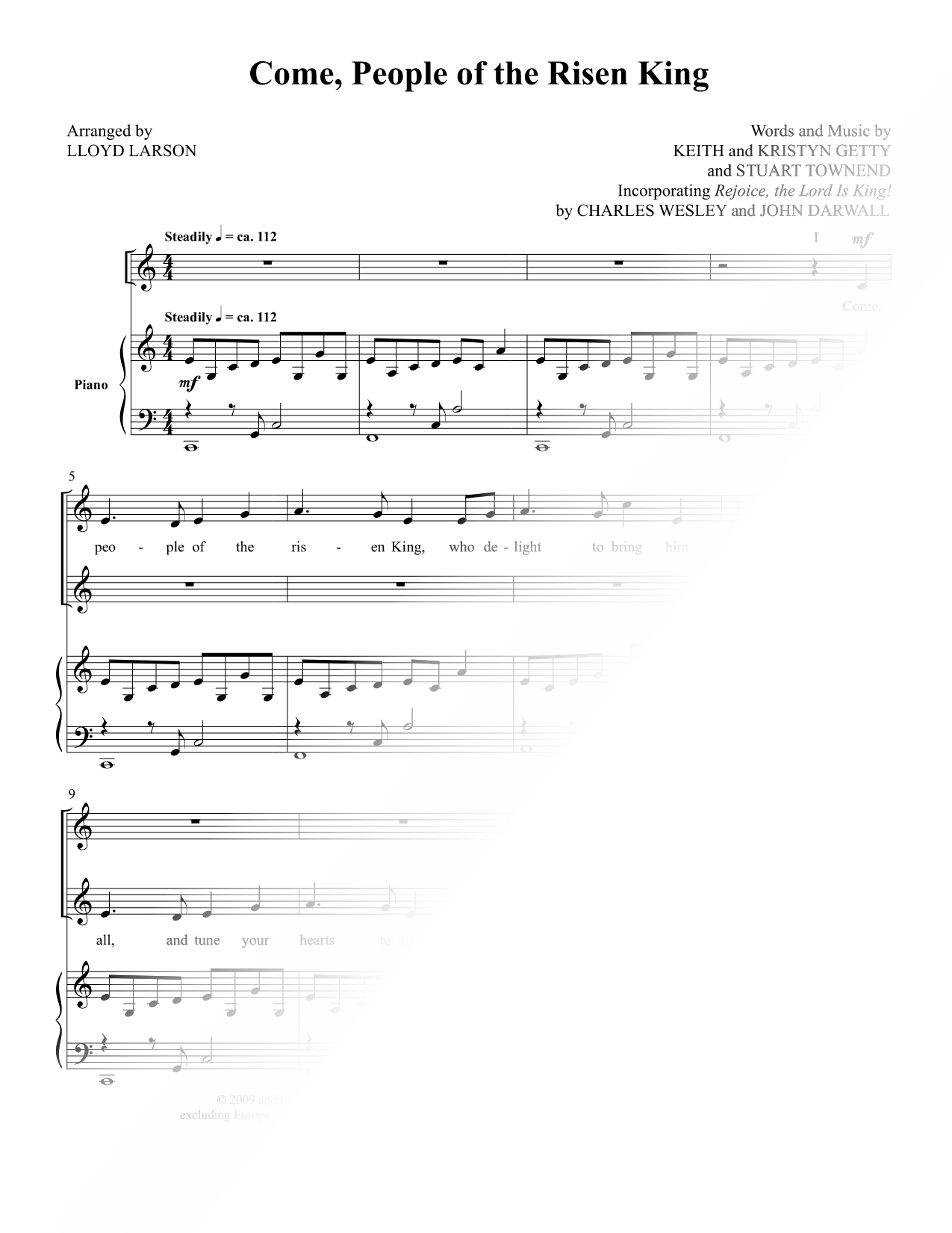 Come, People of the Risen King [Vocal Duet]