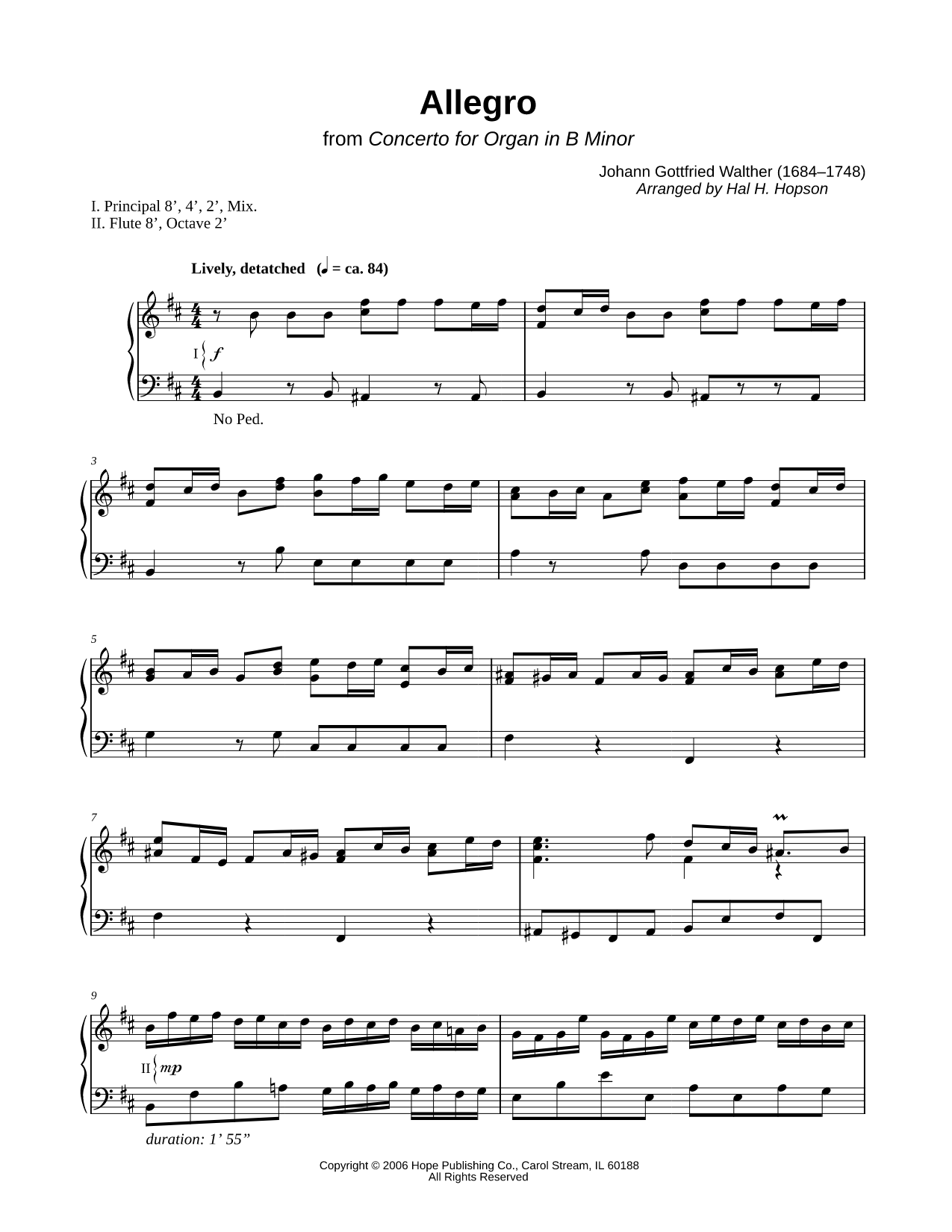 Allegro from Concerto in B Minor