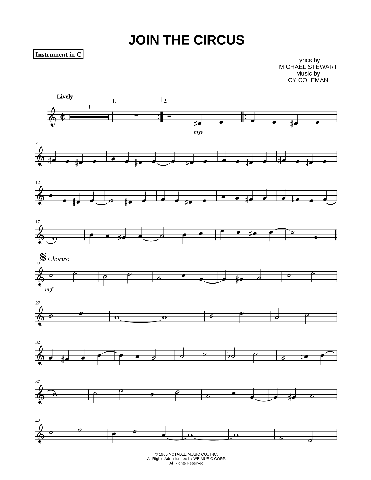 Join the Circus - C Instrument