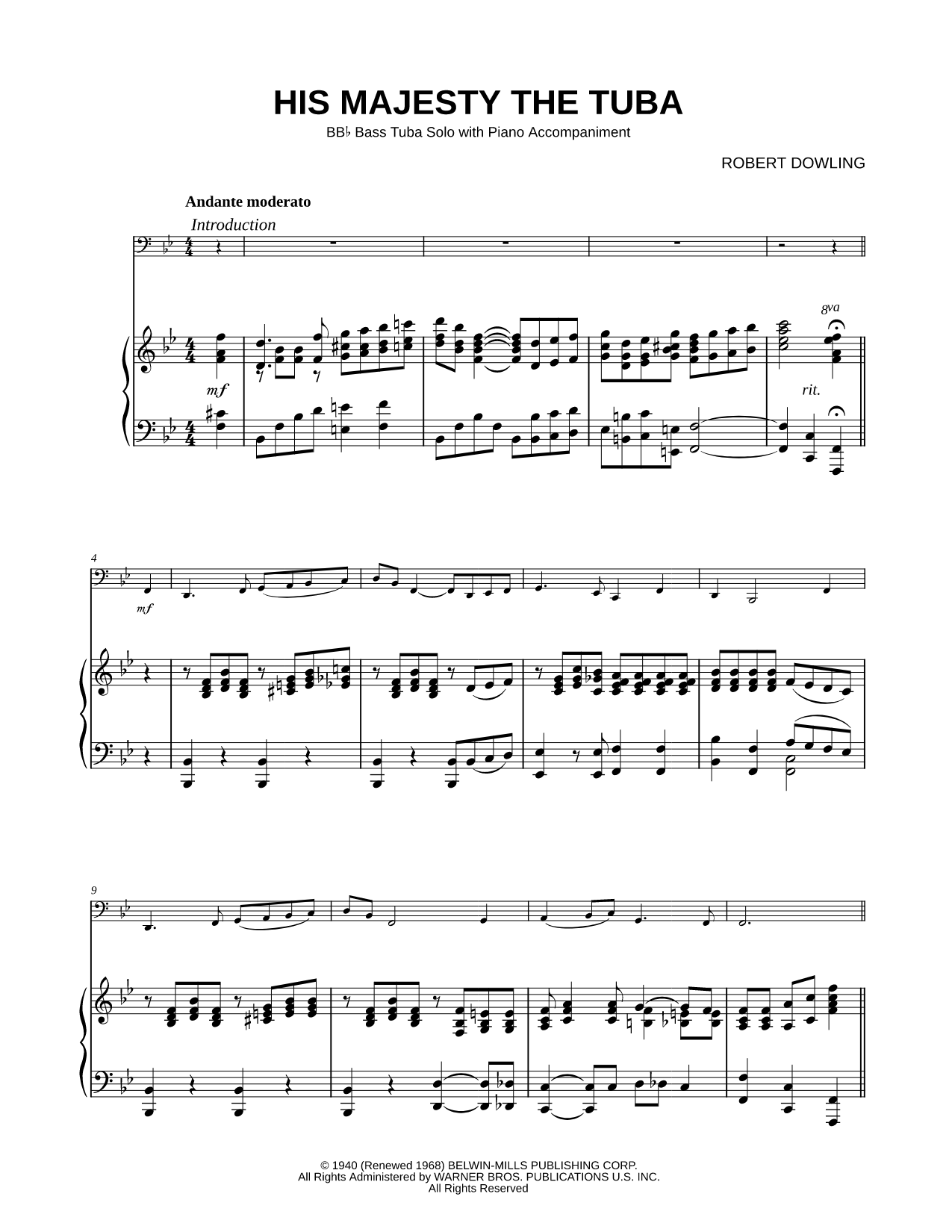 His Majesty the Tuba - BBb Bass Tuba & Piano