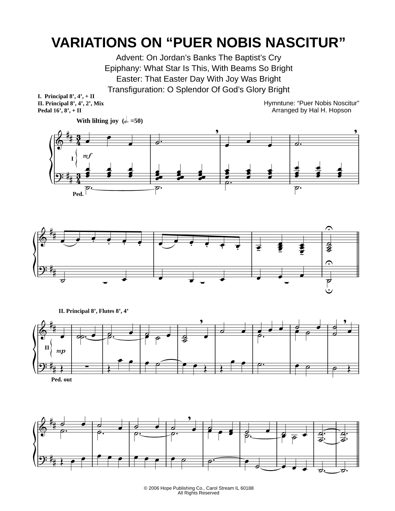 Variations on "Puer Nobis Nascitur"